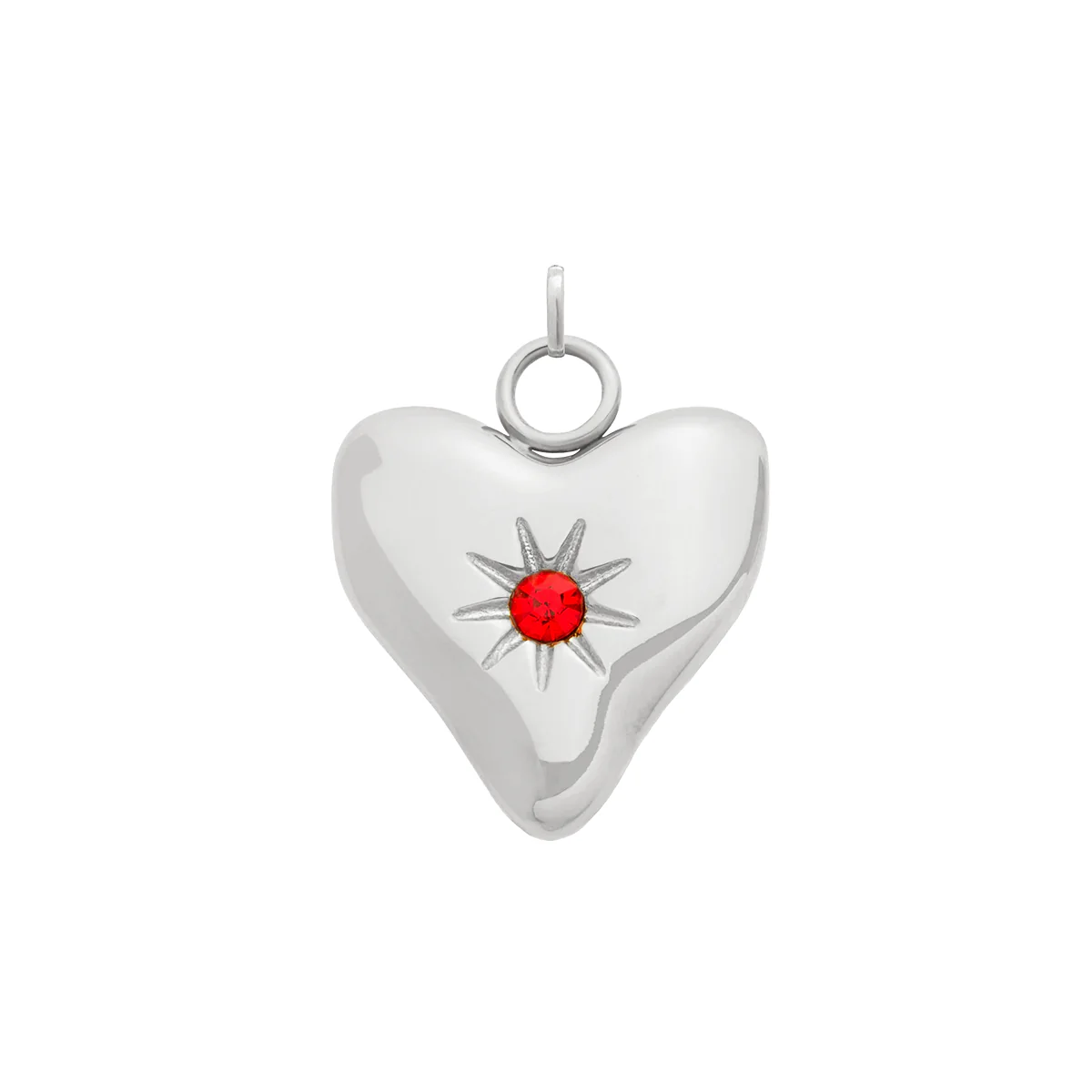 Molten Heart Birthstone Charm (Silver) - Image 2