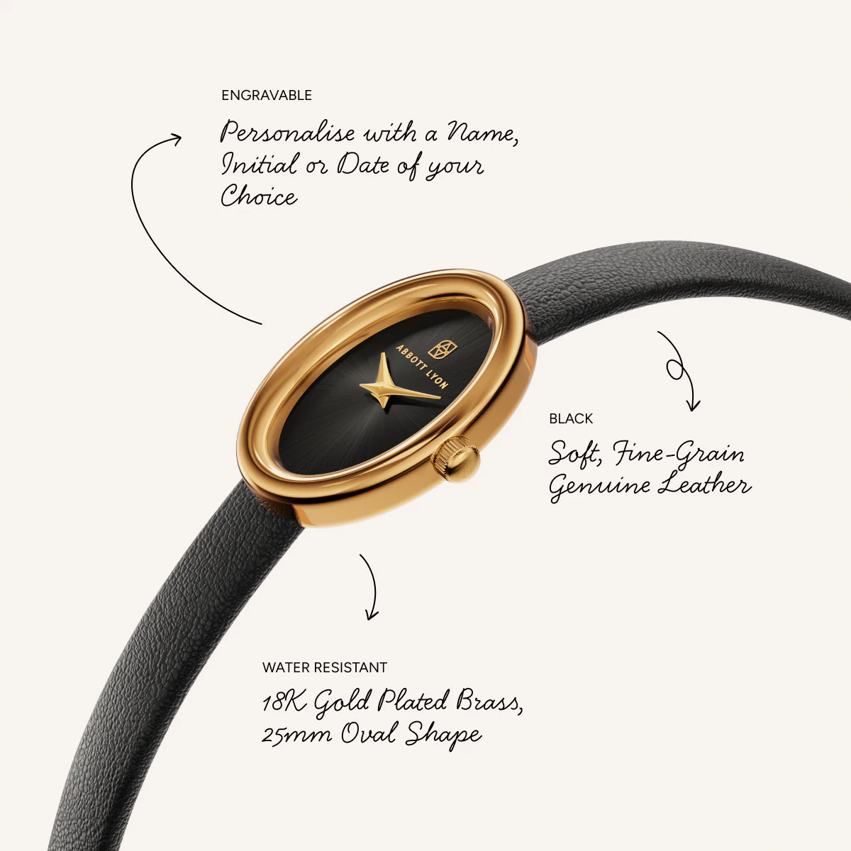 Monroe Black Leather Watch - Image 7