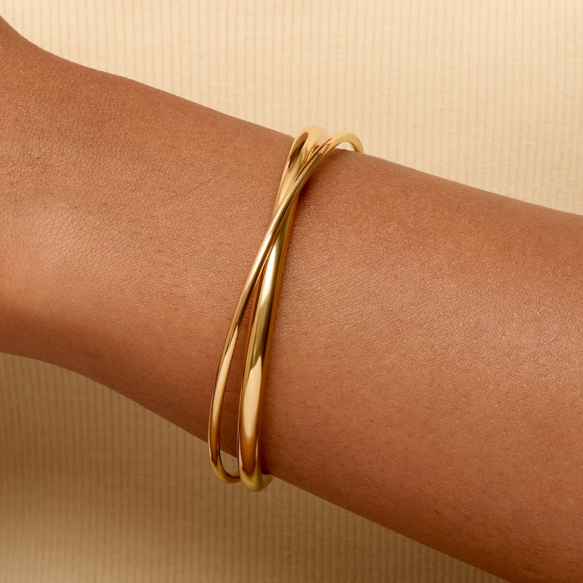 Monroe Leather Watch & Bangle Set (Burgundy/Gold) - Image 5