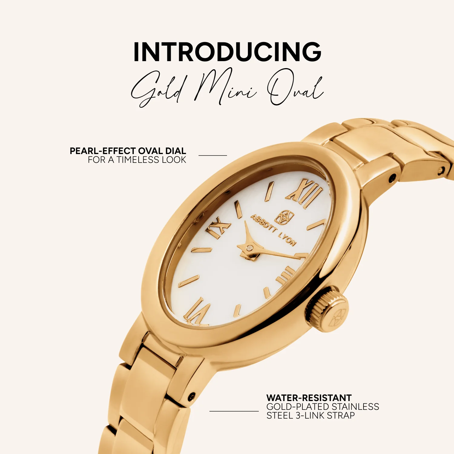 Monroe Oval Watch (Gold) - Image 4
