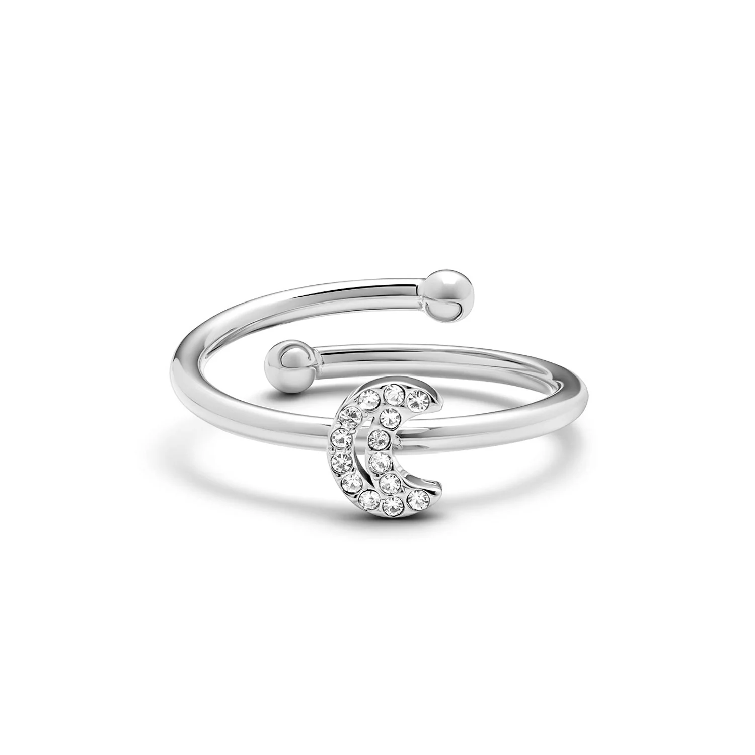 Moon and Back Moon Ring (Silver) - Image 4