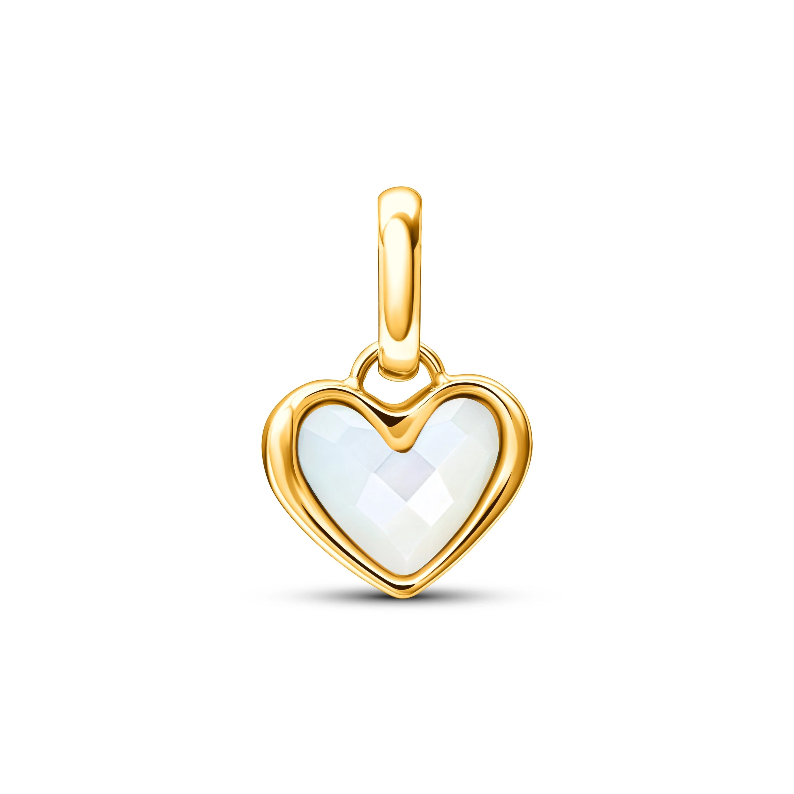 Mother of Pearl Heart Pendant (Gold)
