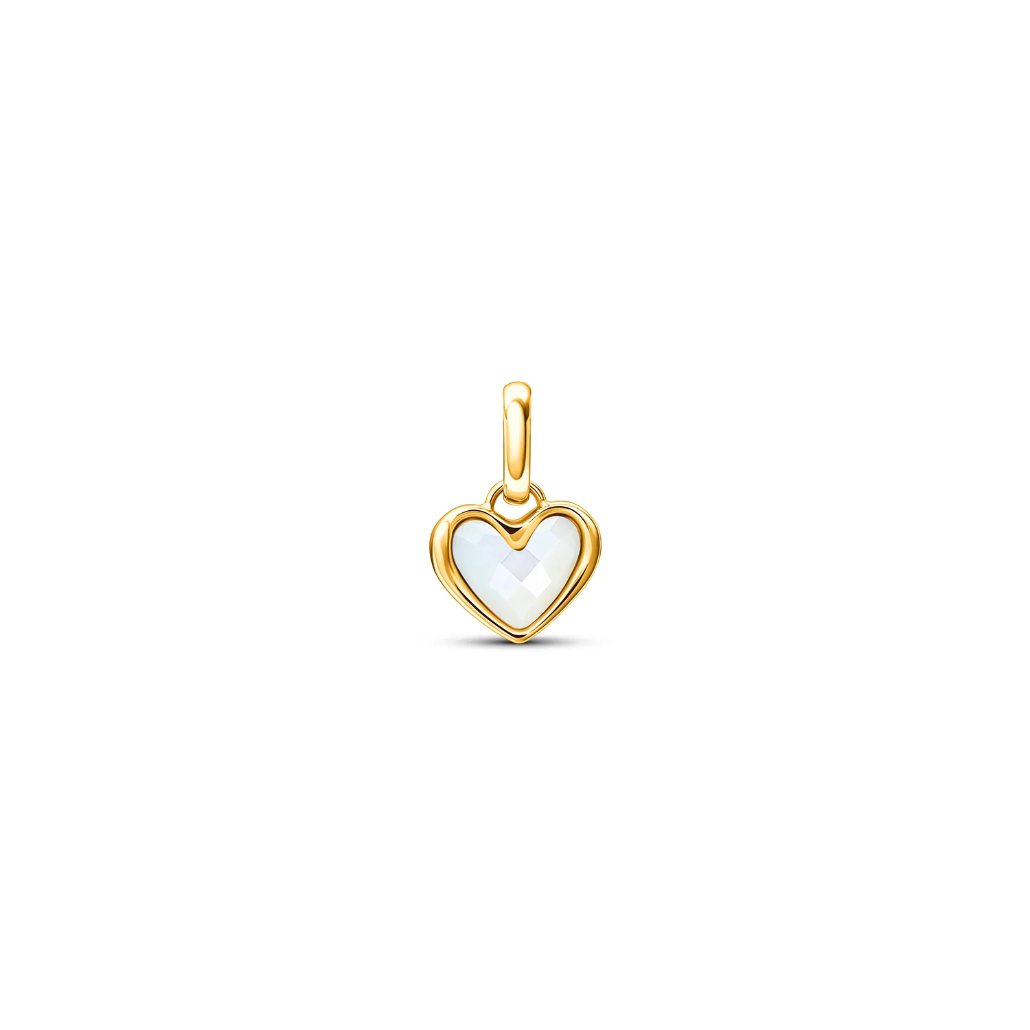 Mother of Pearl Heart Pendant (Gold)