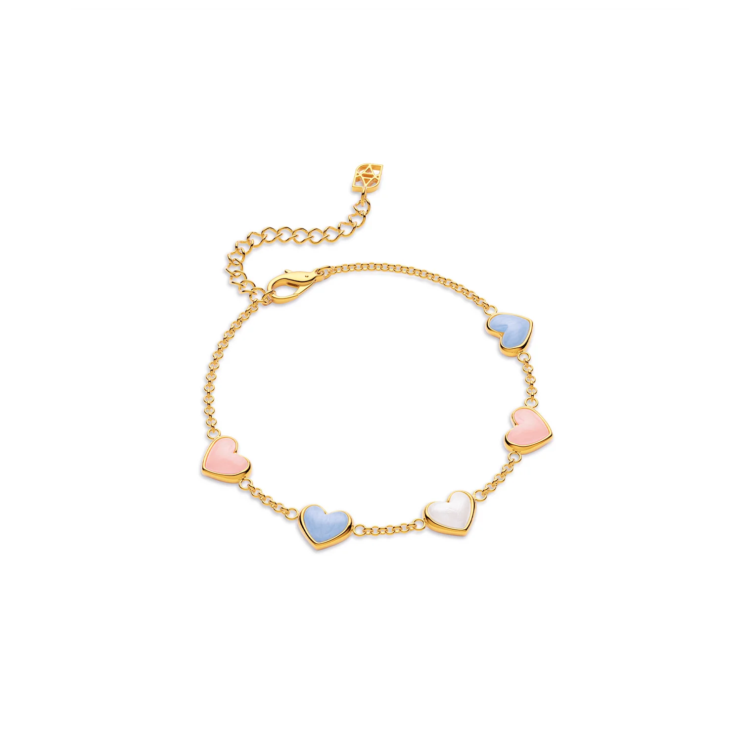 Multi Heart Bracelet (Gold) - Image 7