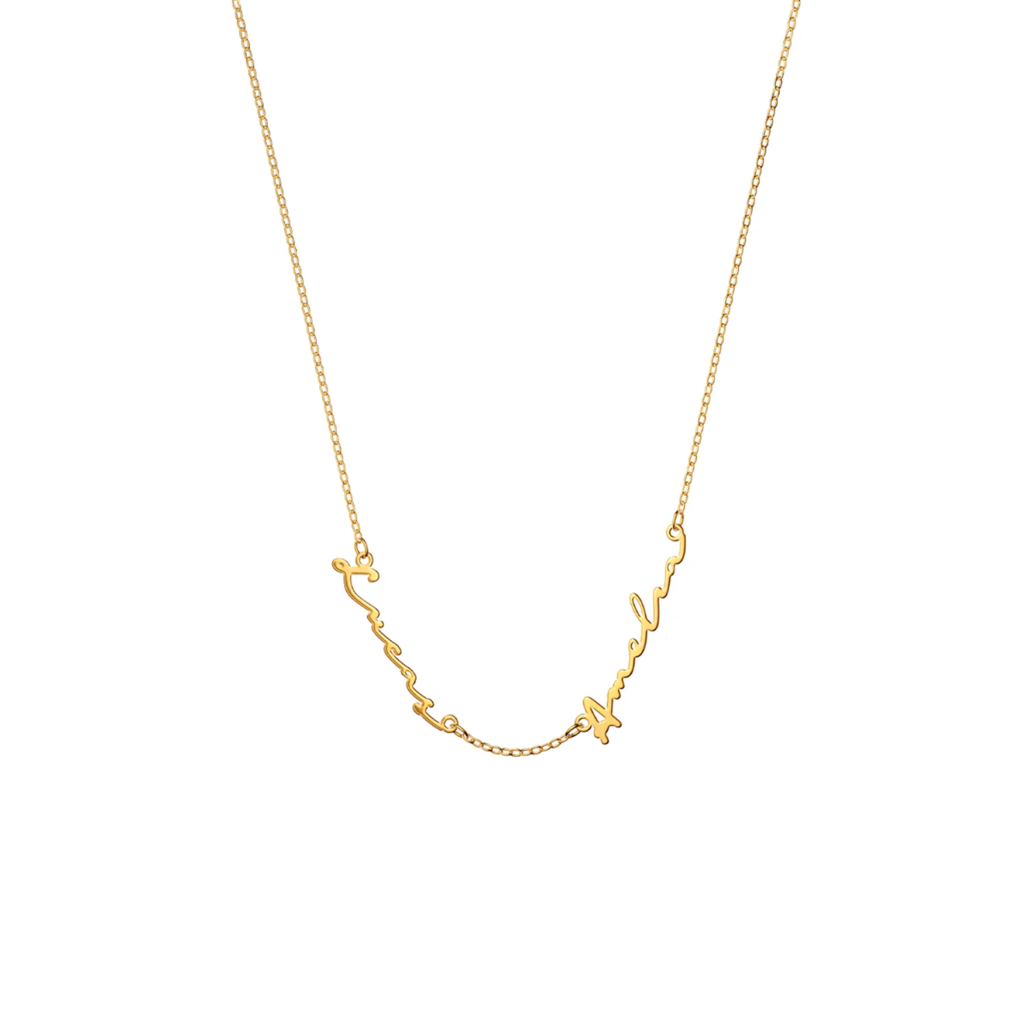 Multi Signature Name Necklace (Gold) - Image 10