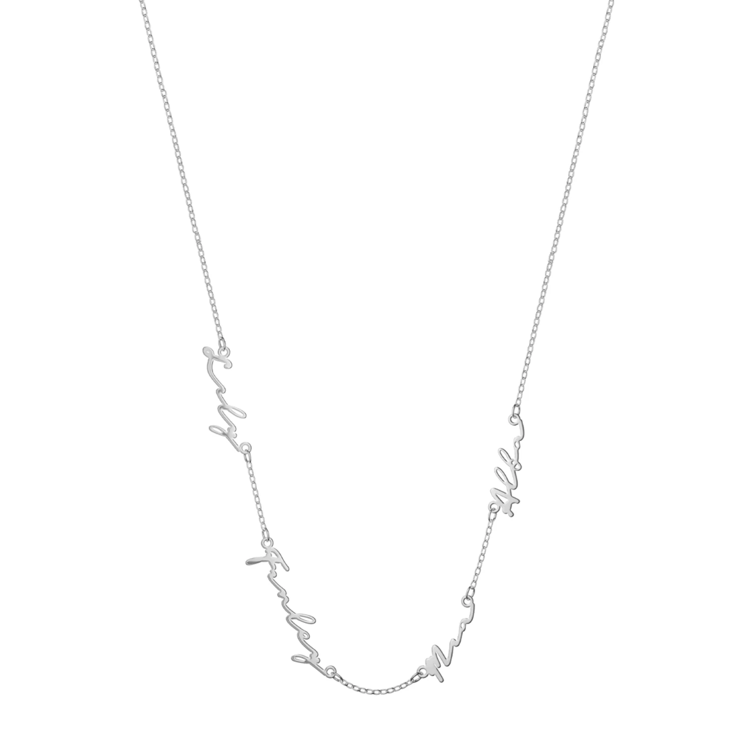 Multi Signature Name Necklace (Silver) - Image 10