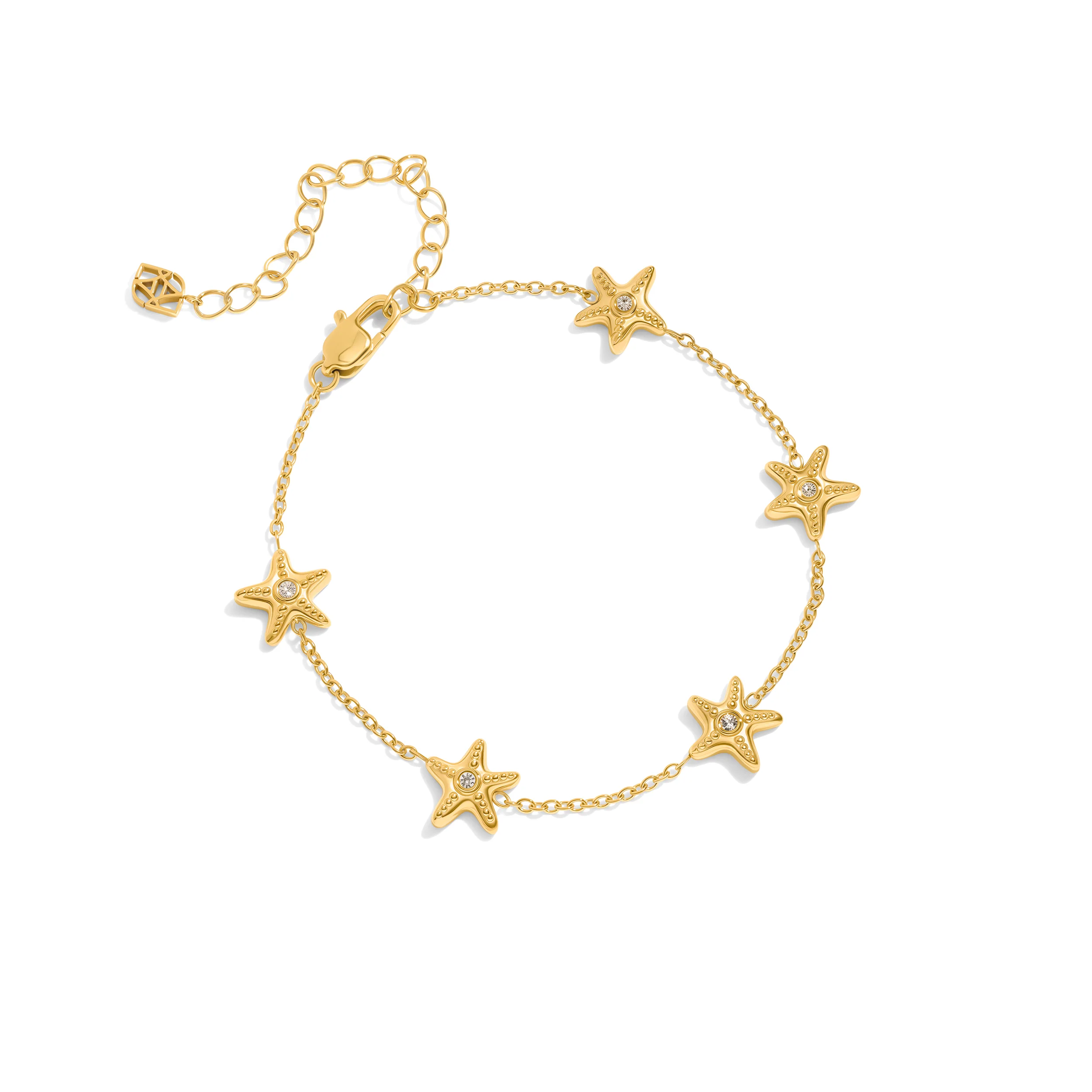 Multi Starfish Bracelet (Gold)