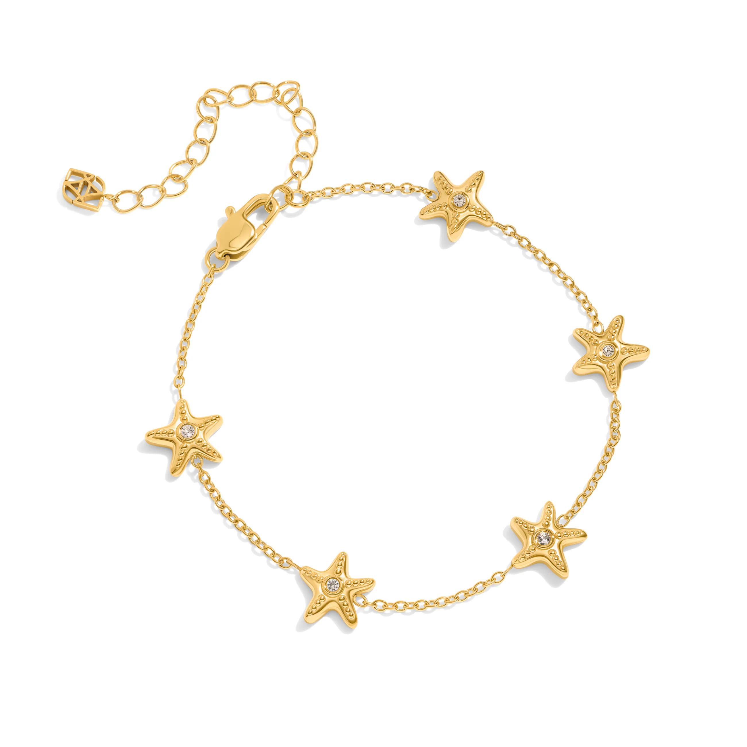 Multi Starfish Bracelet (Gold) - Image 7