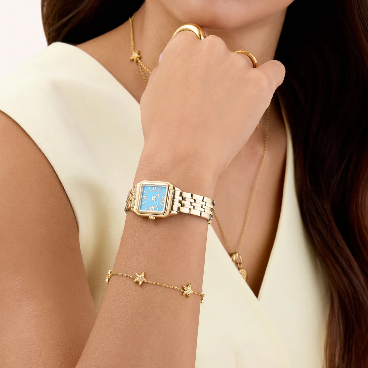 Multi Starfish Bracelet (Gold) - Image 4