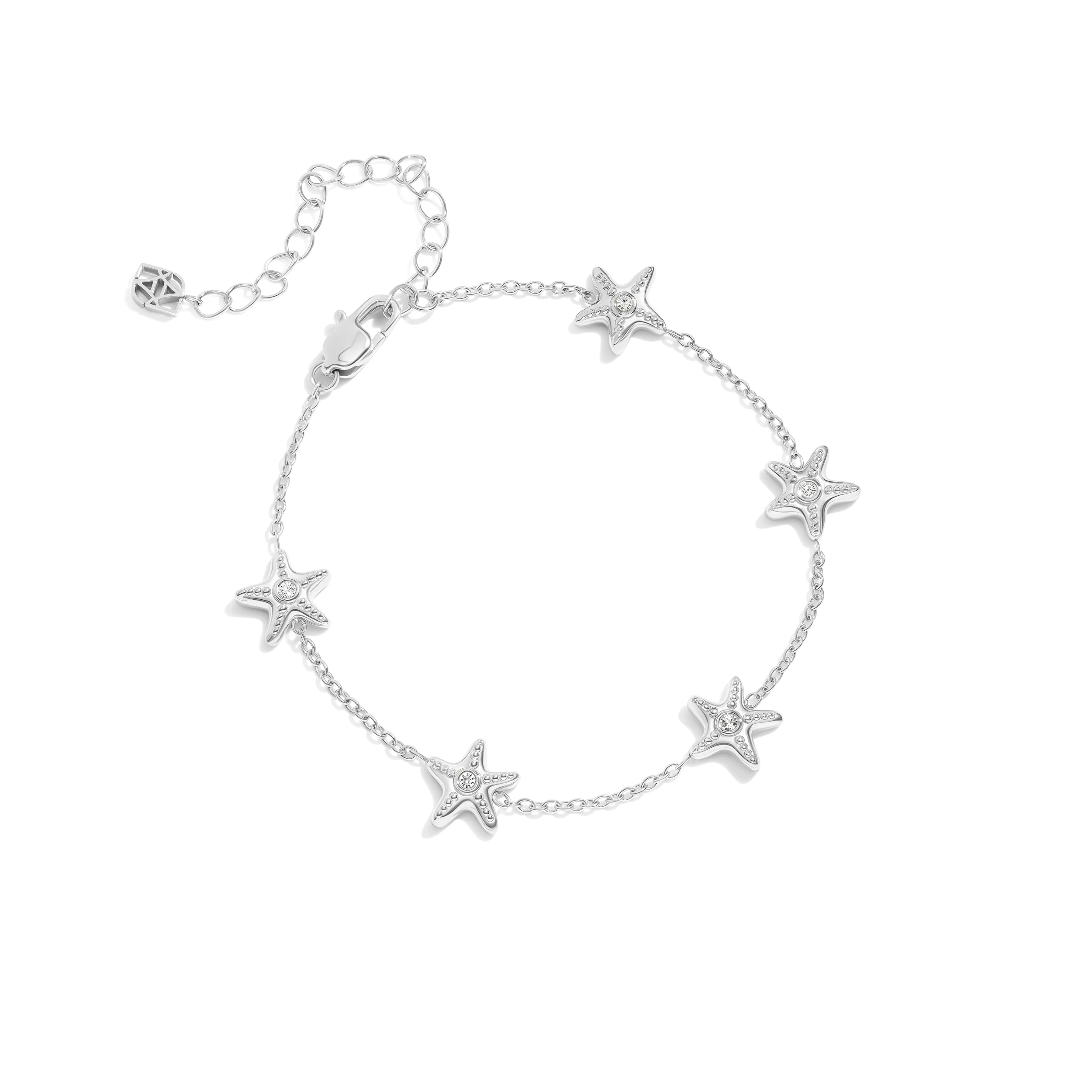 Multi Starfish Bracelet (Silver) - Image 2