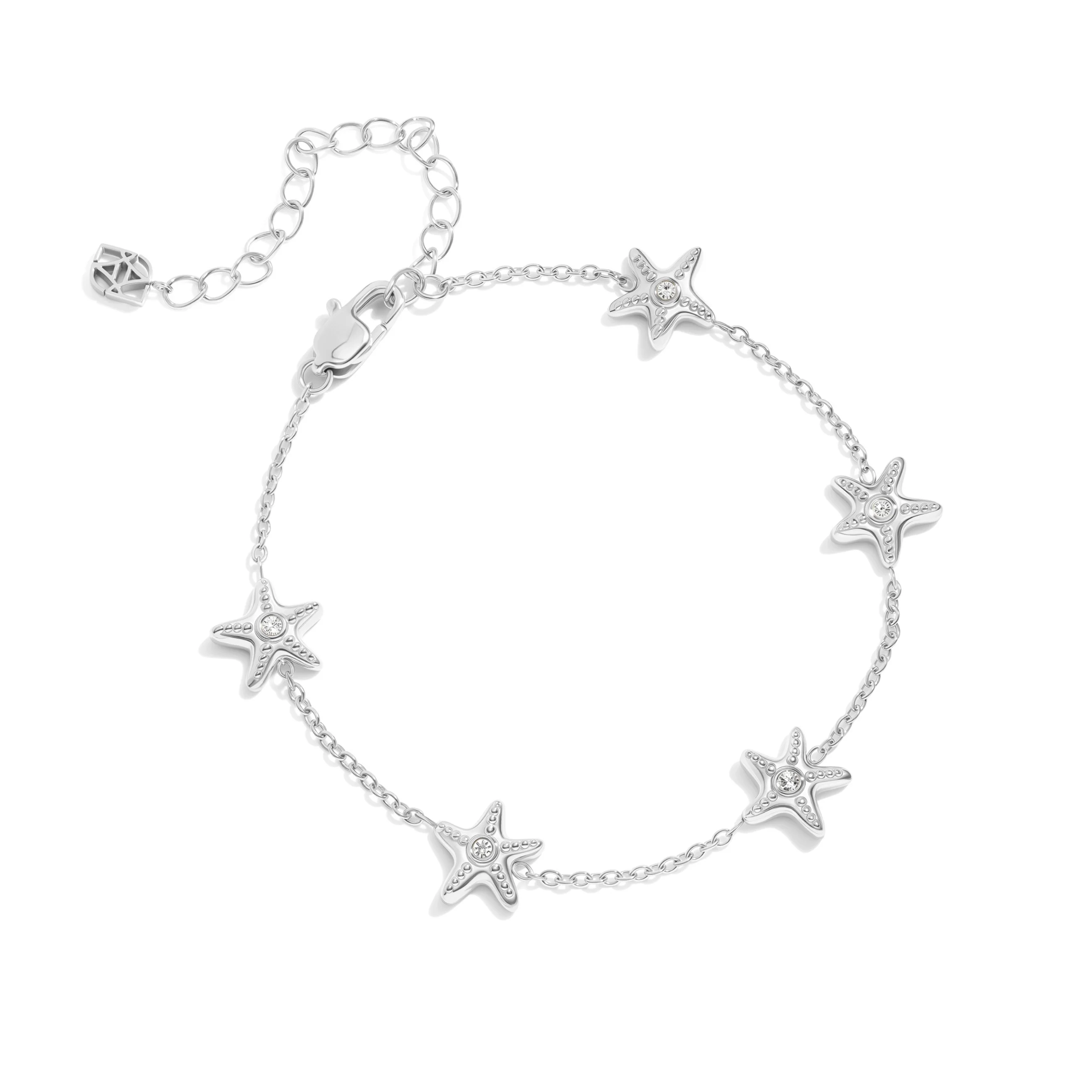 Multi Starfish Bracelet (Silver) - Image 3