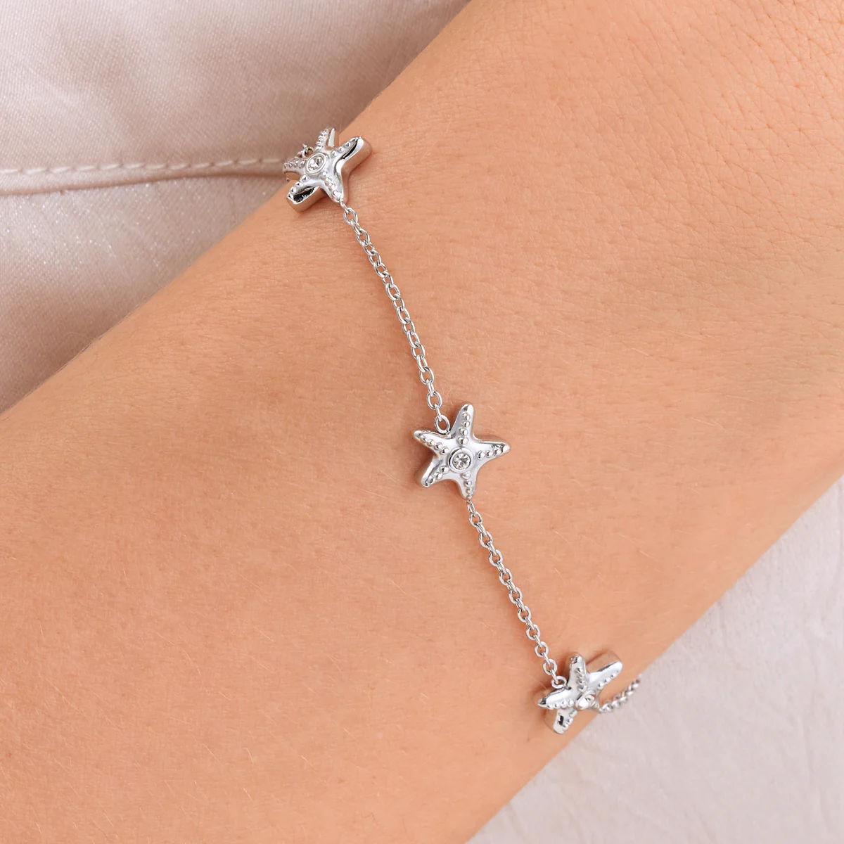 Multi Starfish Bracelet (Silver) - Image 2