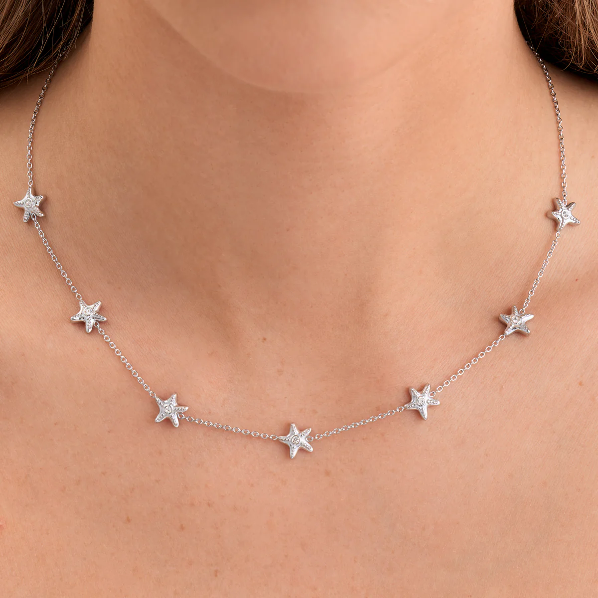 Multi Starfish Necklace (Silver) - Image 2