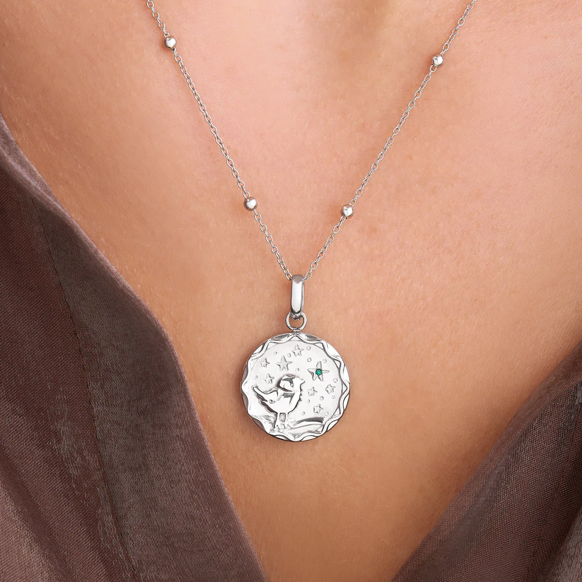 Murphys Sketches x Abbott Lyon Custom Robin Coin Necklace (Silver) - Image 2