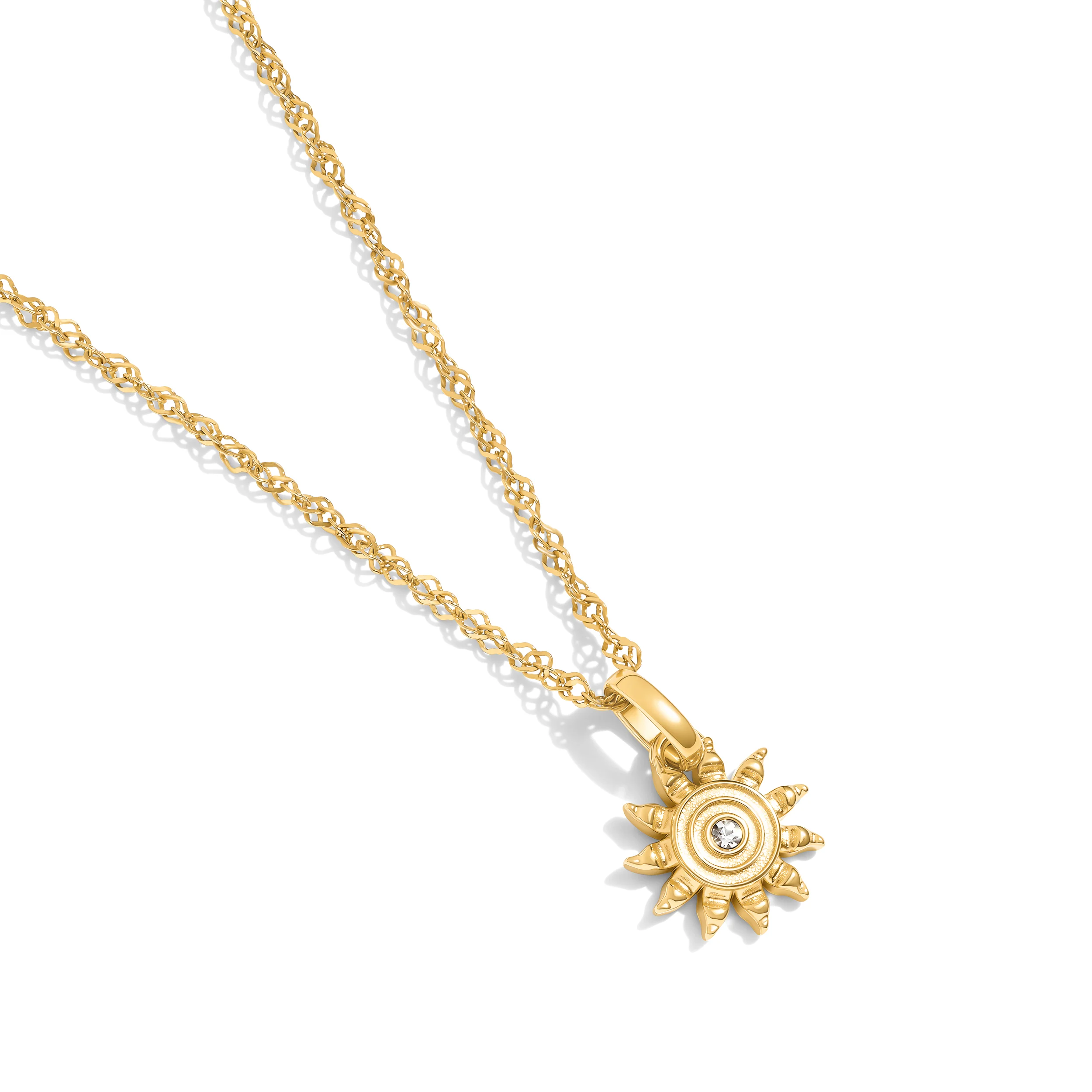 Ocean Charms Sun Necklace (Gold)