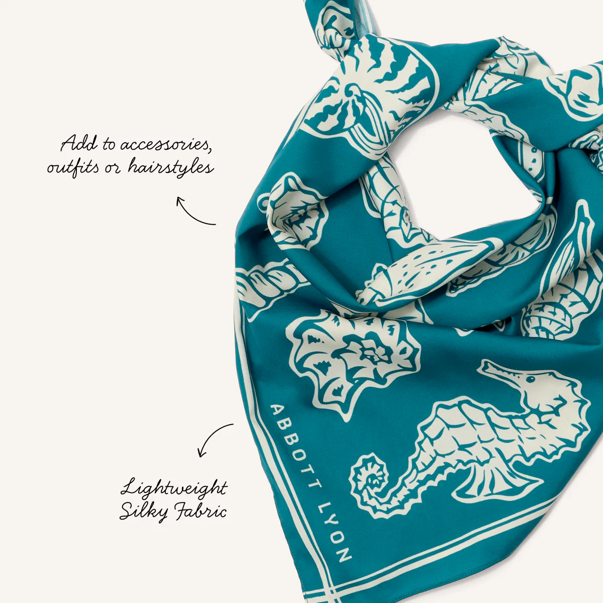 Ocean Icon Scarf (Teal) - Image 3