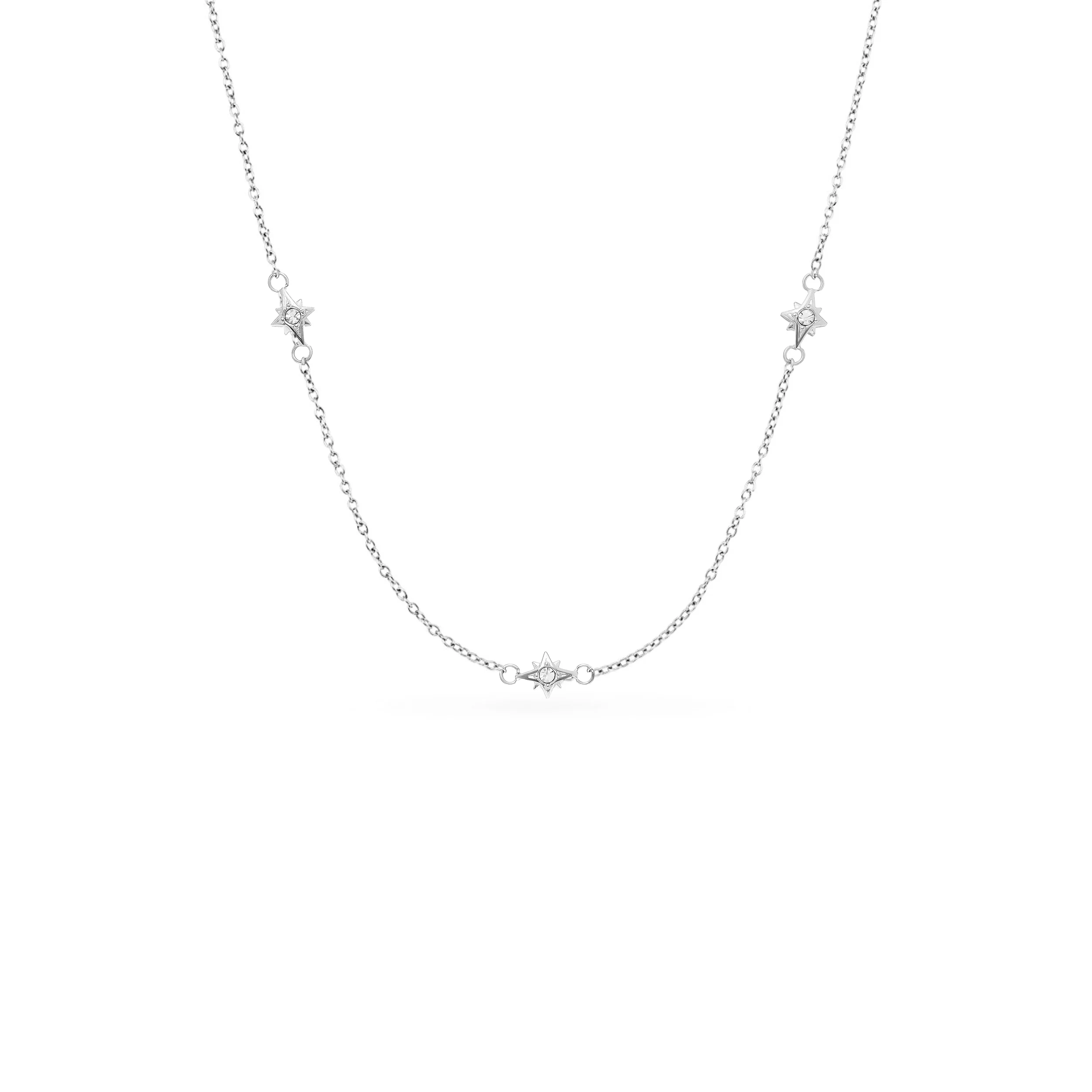 Fingerprint Moon & Star Tag Necklace (Silver) - Image 20