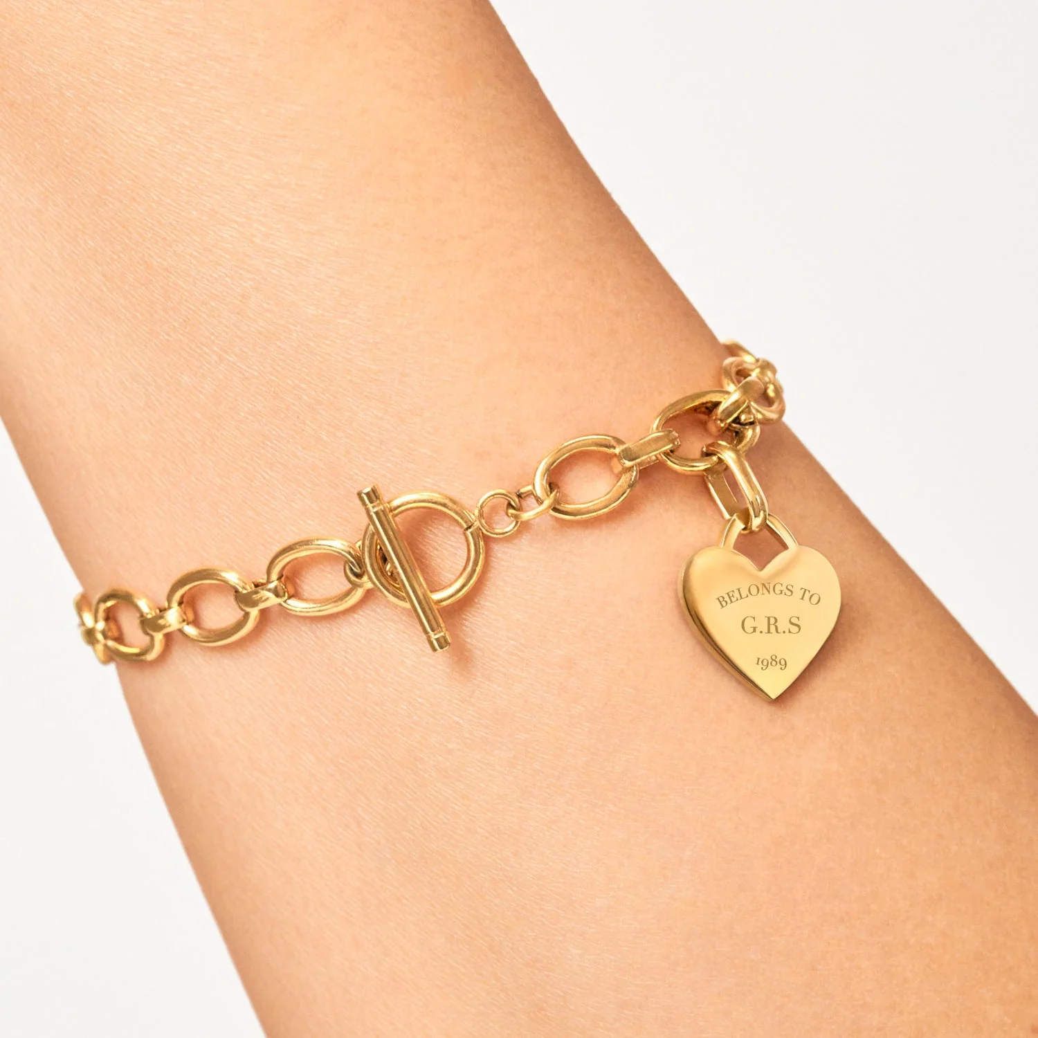 Oval Link Chain Bracelet (Gold) - Image 3