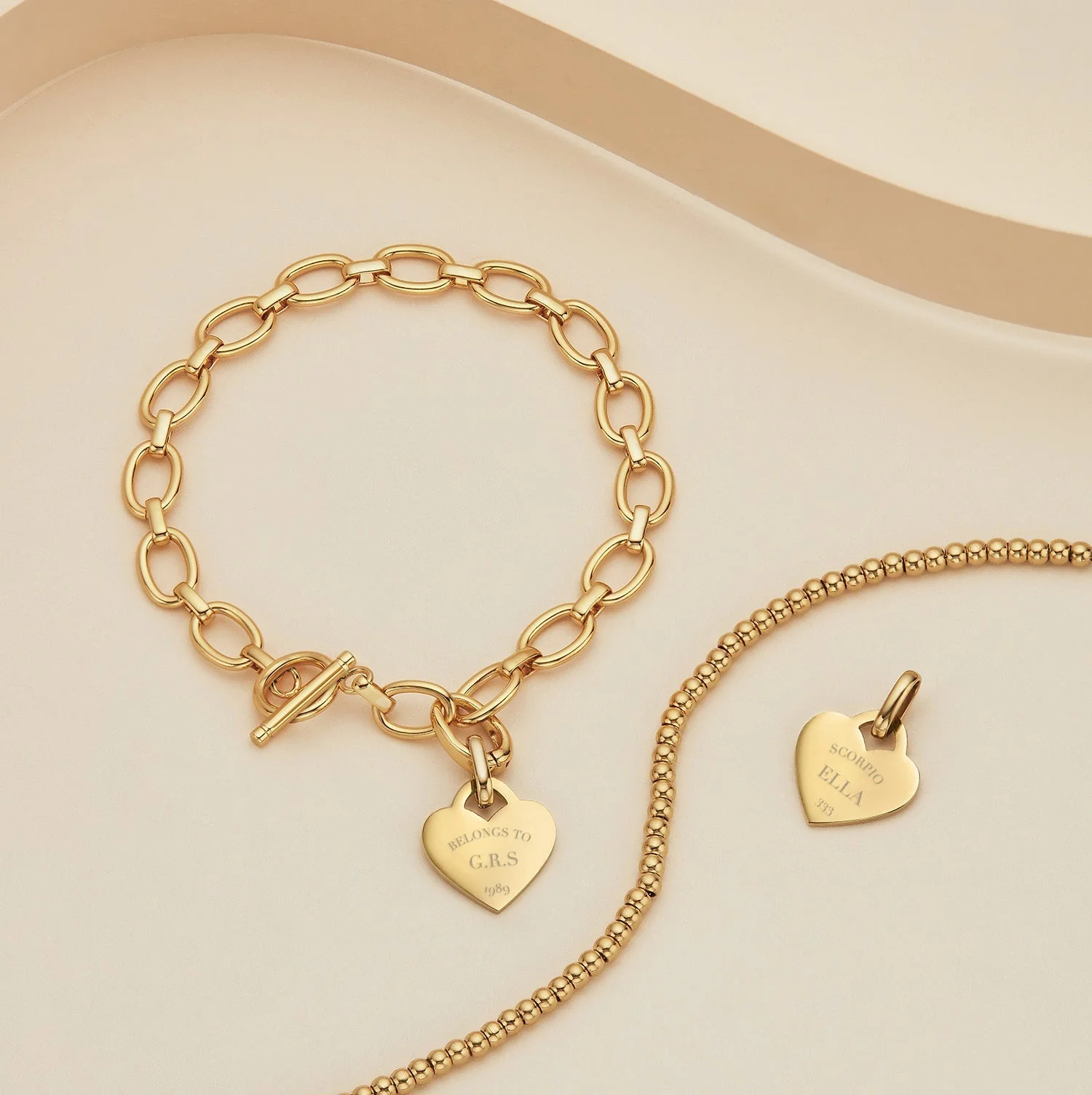 Oval Link Chain Bracelet (Gold) - Image 4