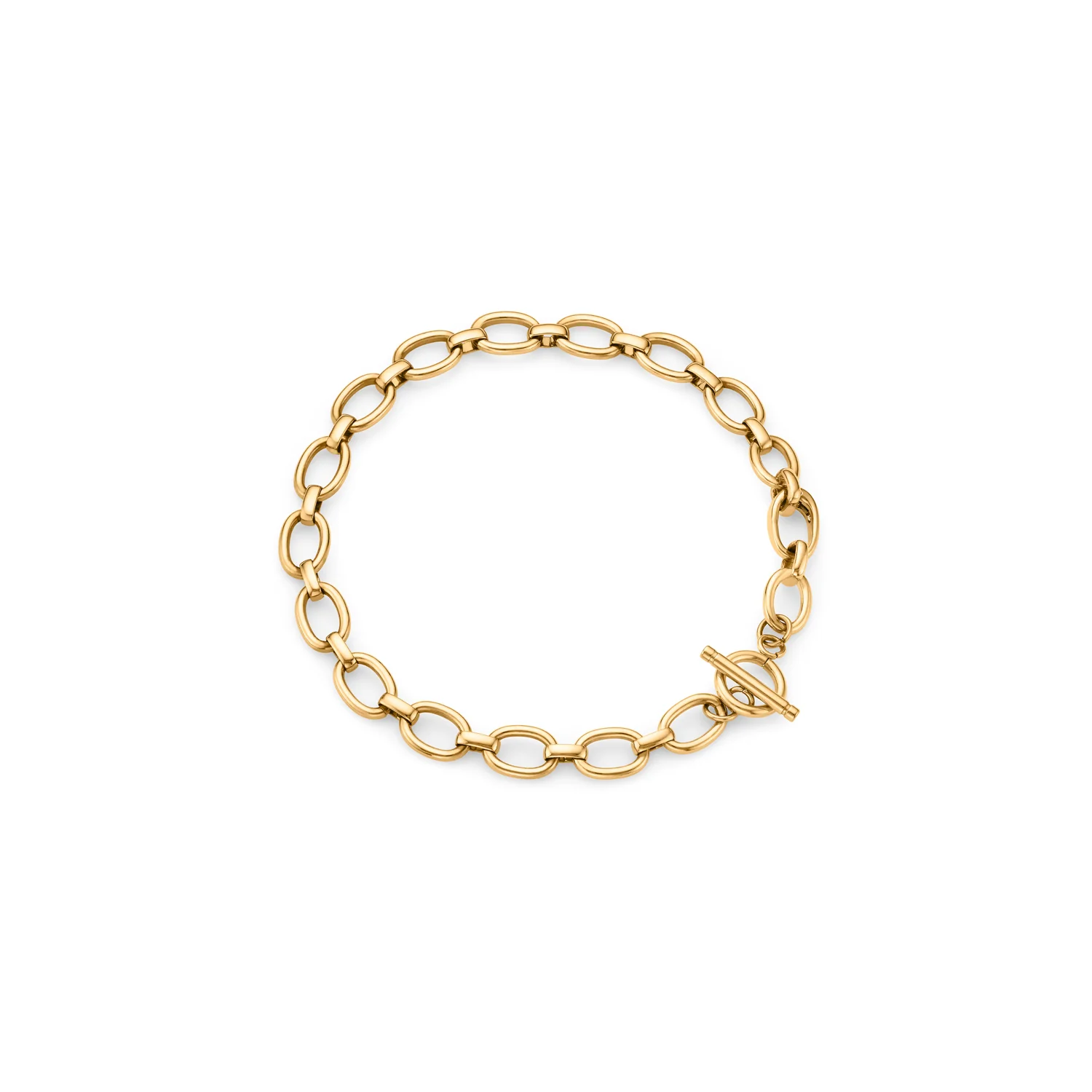 Oval Link Chain Bracelet (Gold) - Image 3