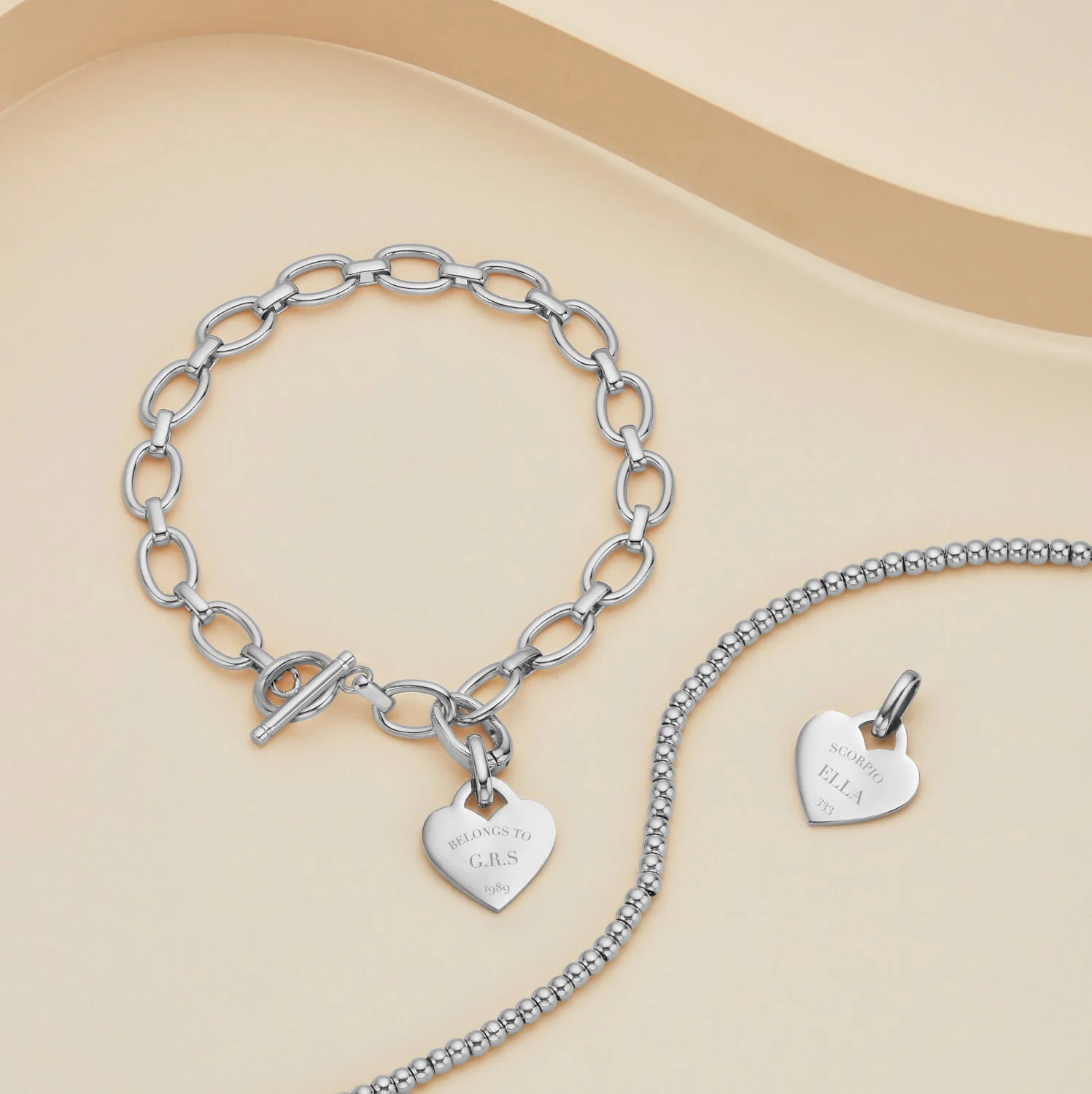 Oval Link Chain Bracelet (Silver) - Image 4