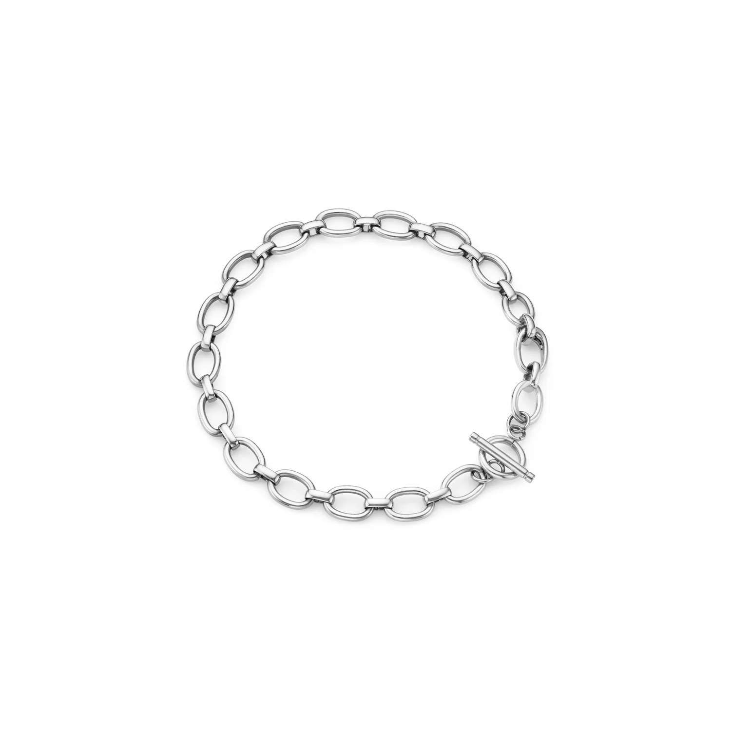 Oval Link Chain Bracelet (Silver) - Image 5