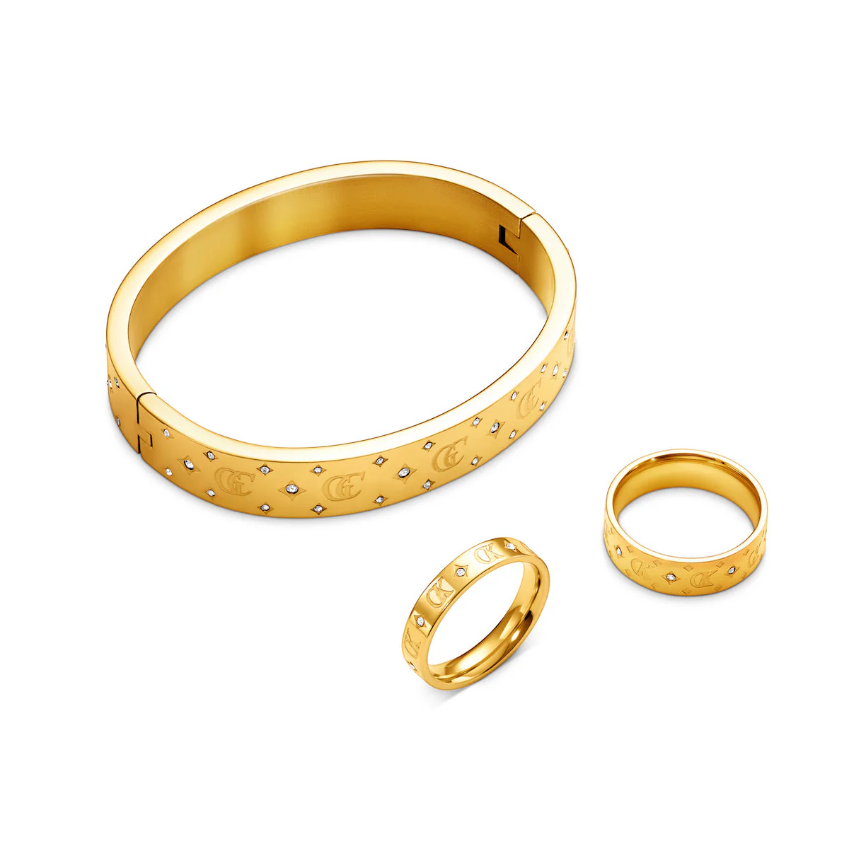Own Way Monogram Bangle (Gold) - Image 4