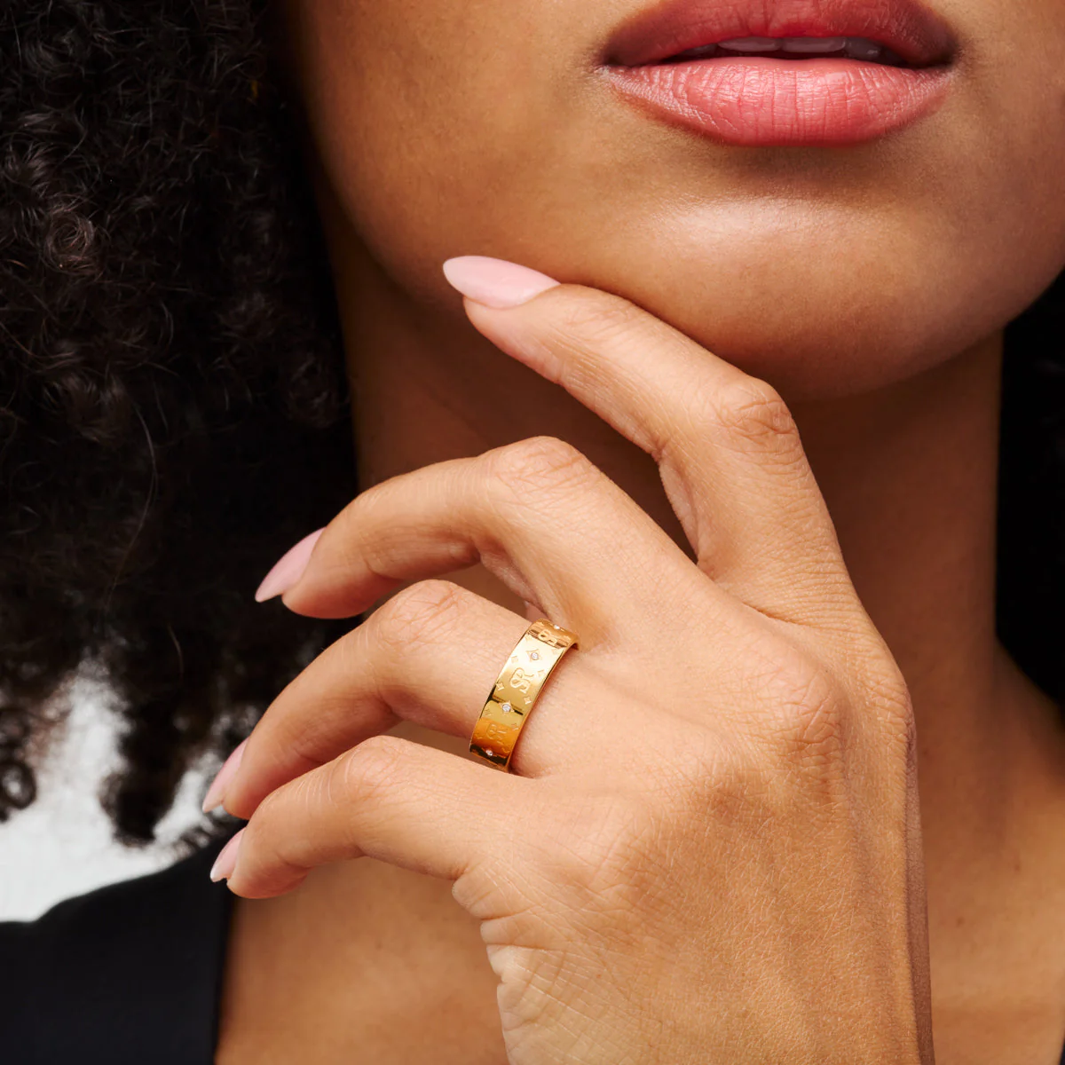Own Way Statement Monogram Ring (Gold) - Image 2