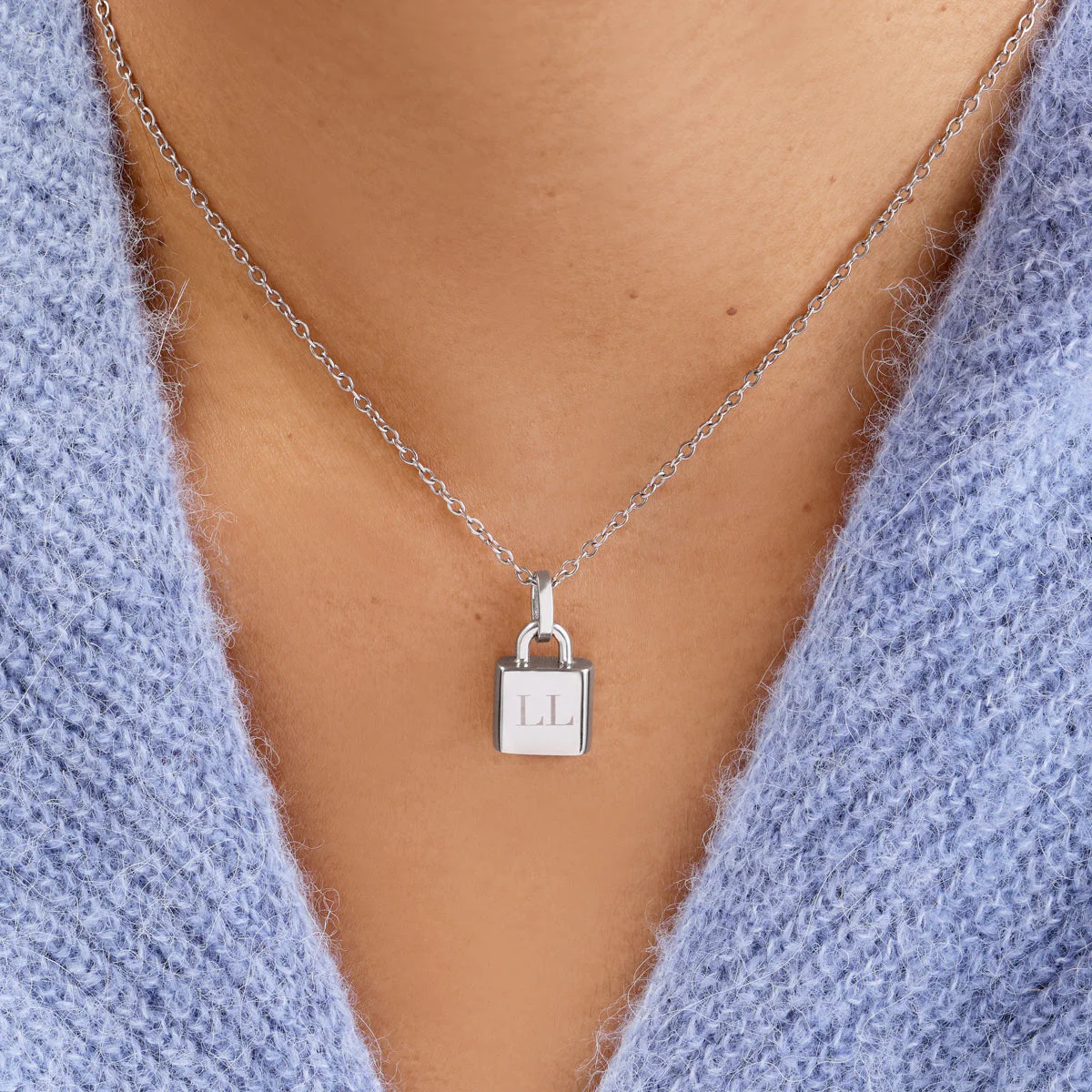 Padlock Necklace (Silver) - Image 2