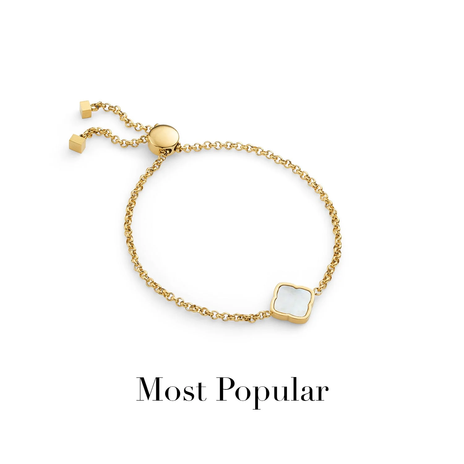 Pearl Clover Bracelet (Gold) - Image 6