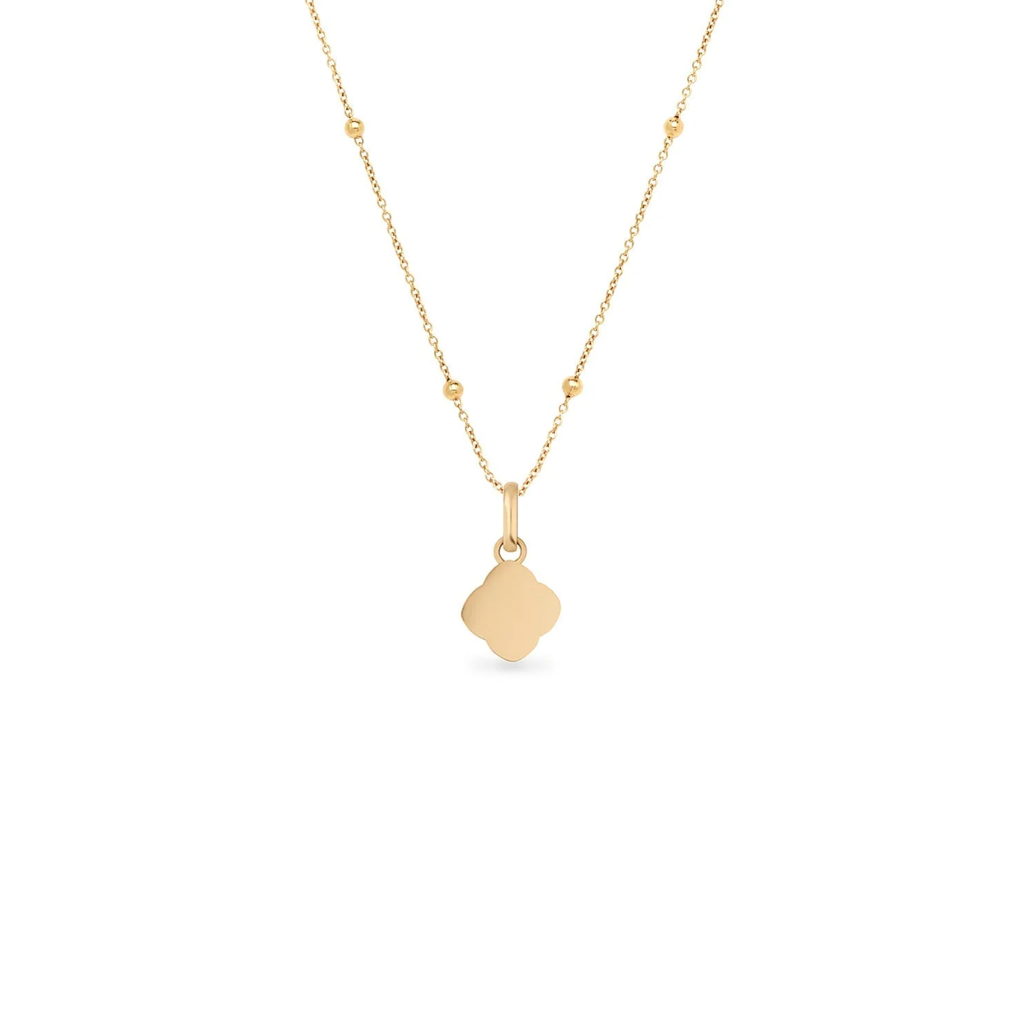 Mother of Pearl Clover Necklace (Gold) - Image 13