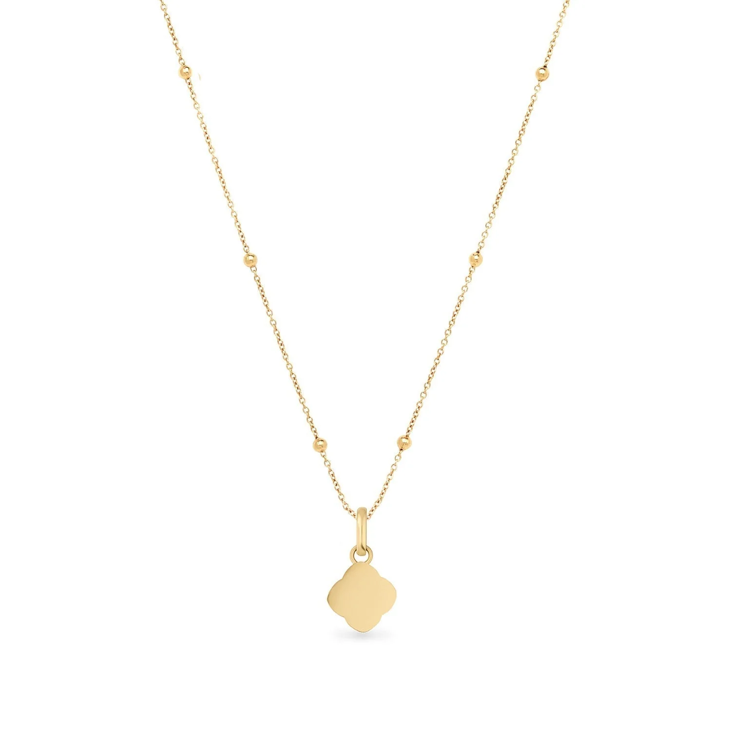 Mother of Pearl Clover Necklace (Gold) - Image 15
