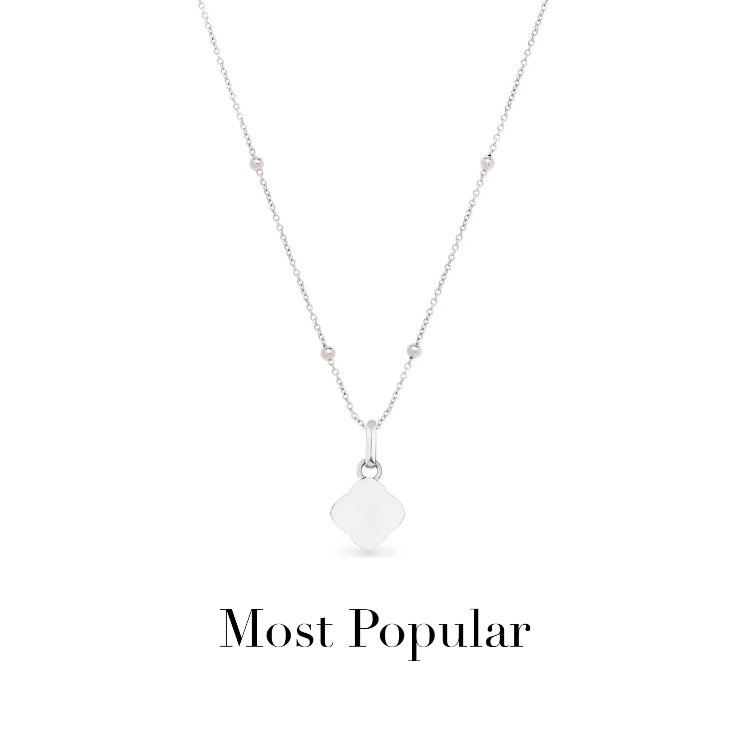 Pearl Clover Necklace (Silver) - Image 11