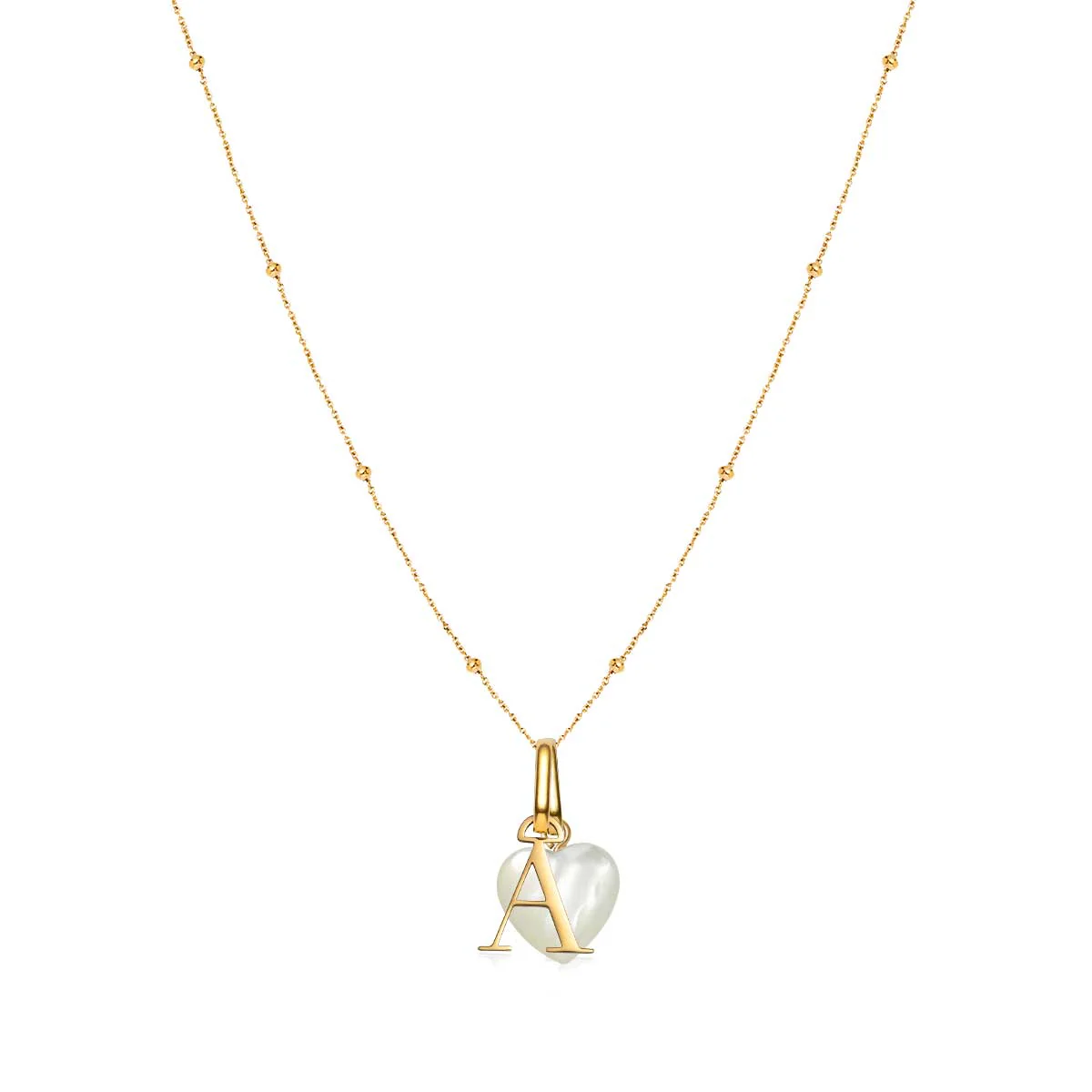 Personalised Initial & Birthstone Necklace - Gold - Image 10