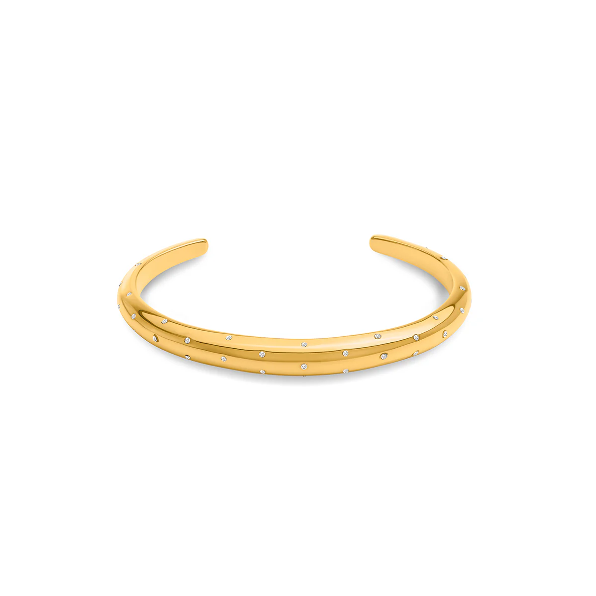 Polka Dot Crystal Watch & Bangle Set (Gold) - Image 8