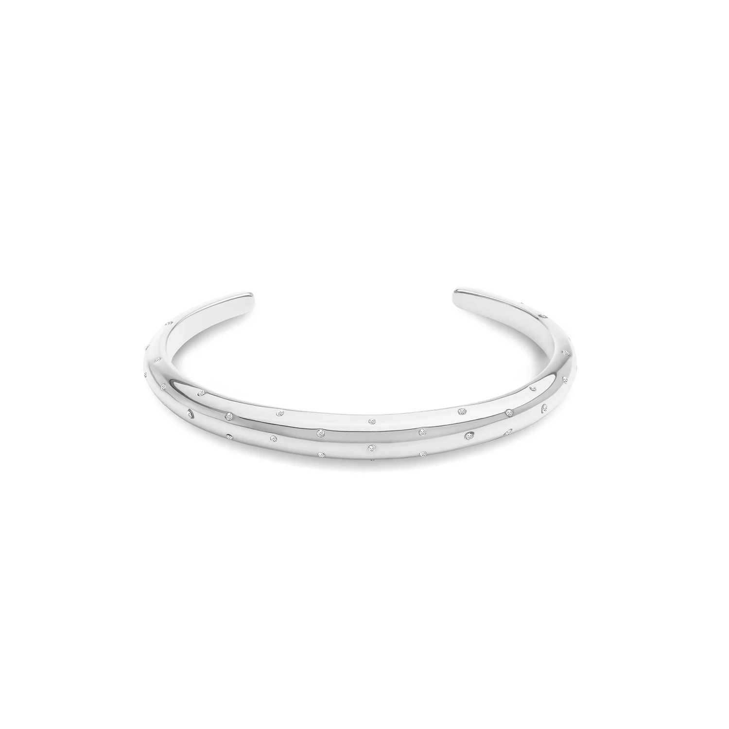 Polka Dot Crystal Watch & Bangle Set (Silver) - Image 7