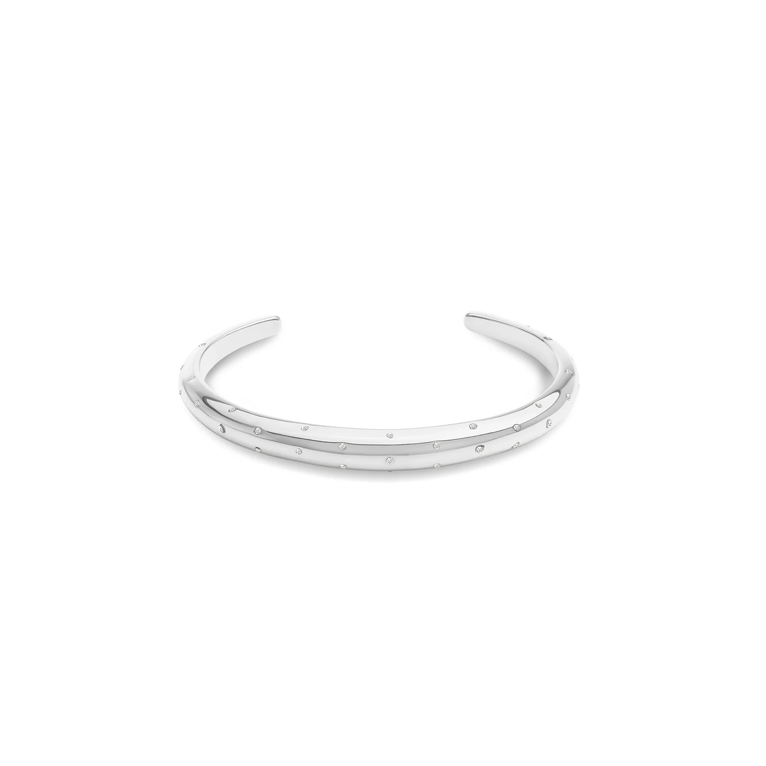 Polka Dot Crystal Watch & Bangle Set (Silver) - Image 8