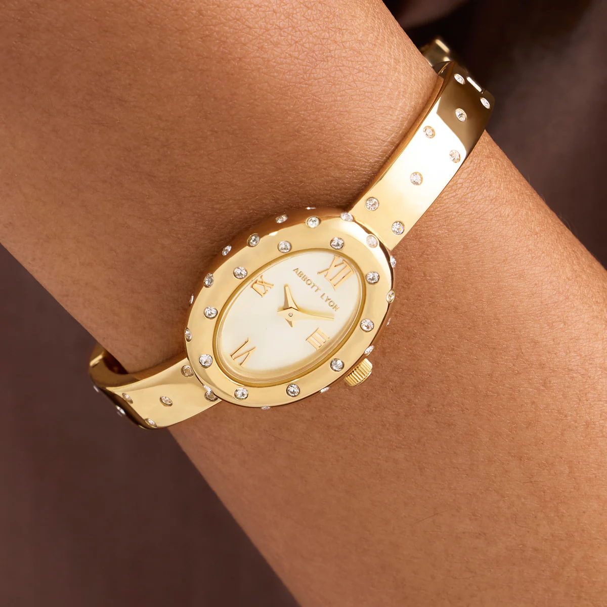 Polka Dot Crystal Watch (Gold) - Image 2
