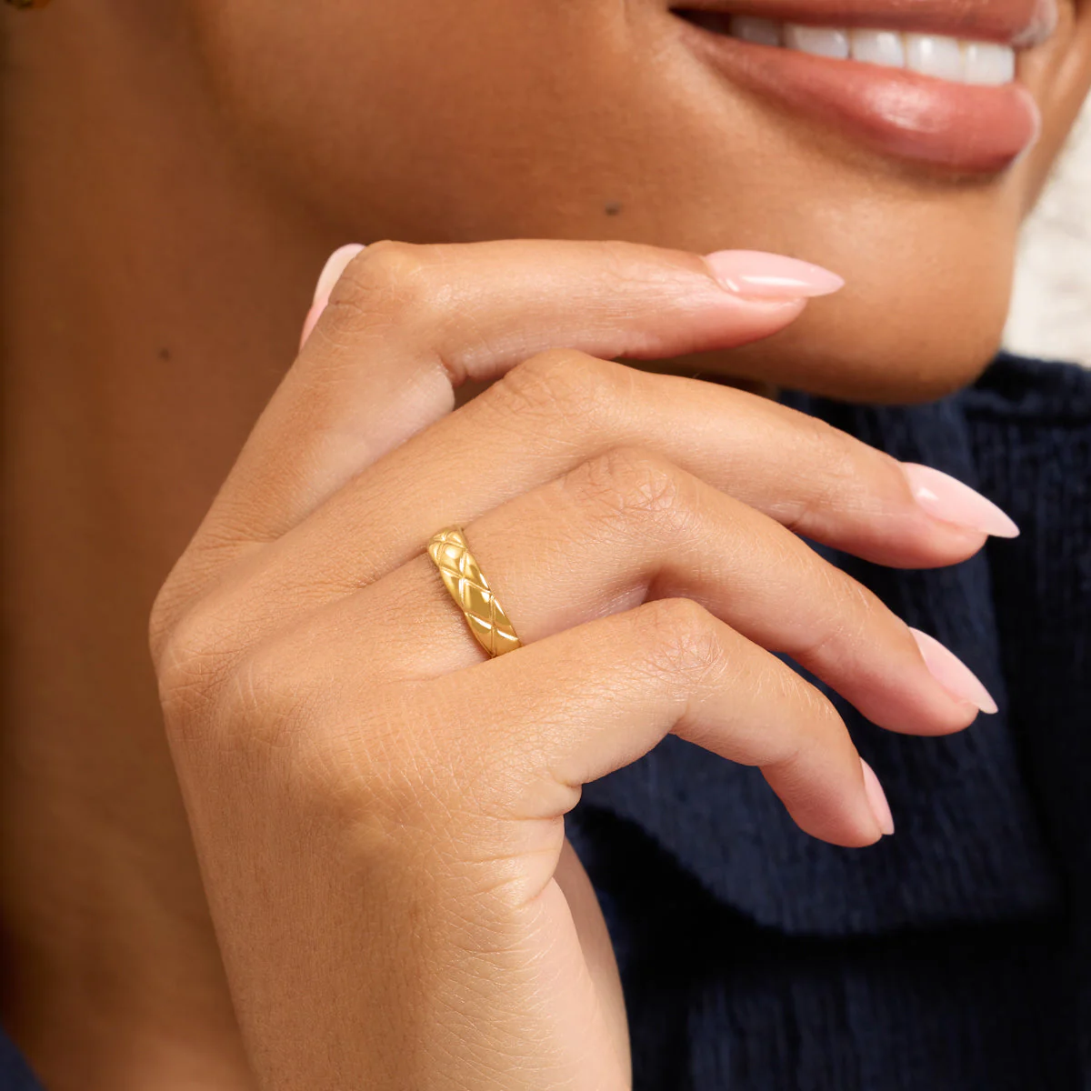 Quilted Ring (Gold) - Image 2
