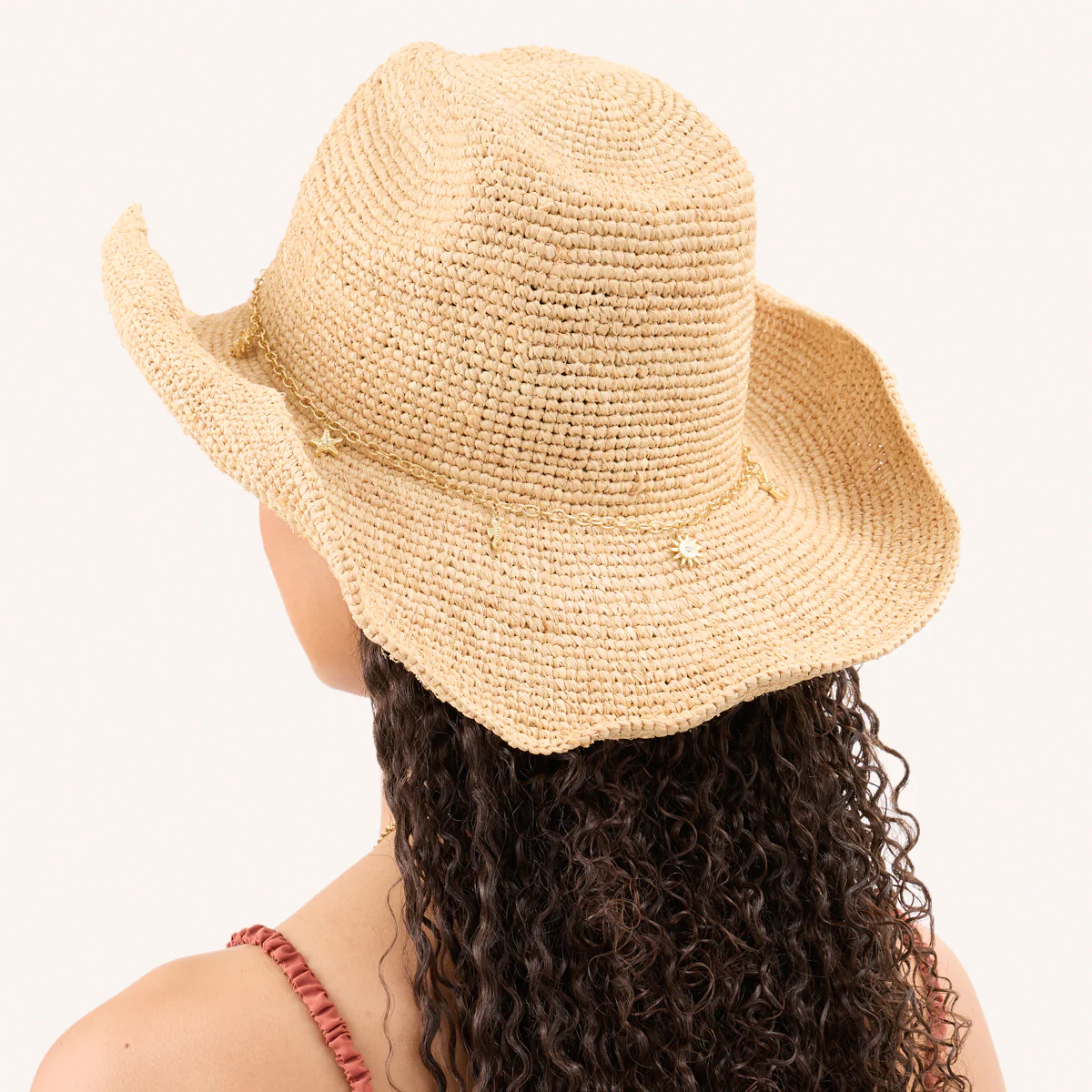 Raffia Cowboy Hat (Natural) - Image 4