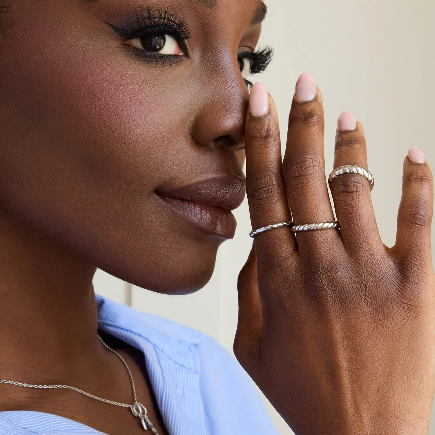 Rope Ring Stack (Silver) - Image 3