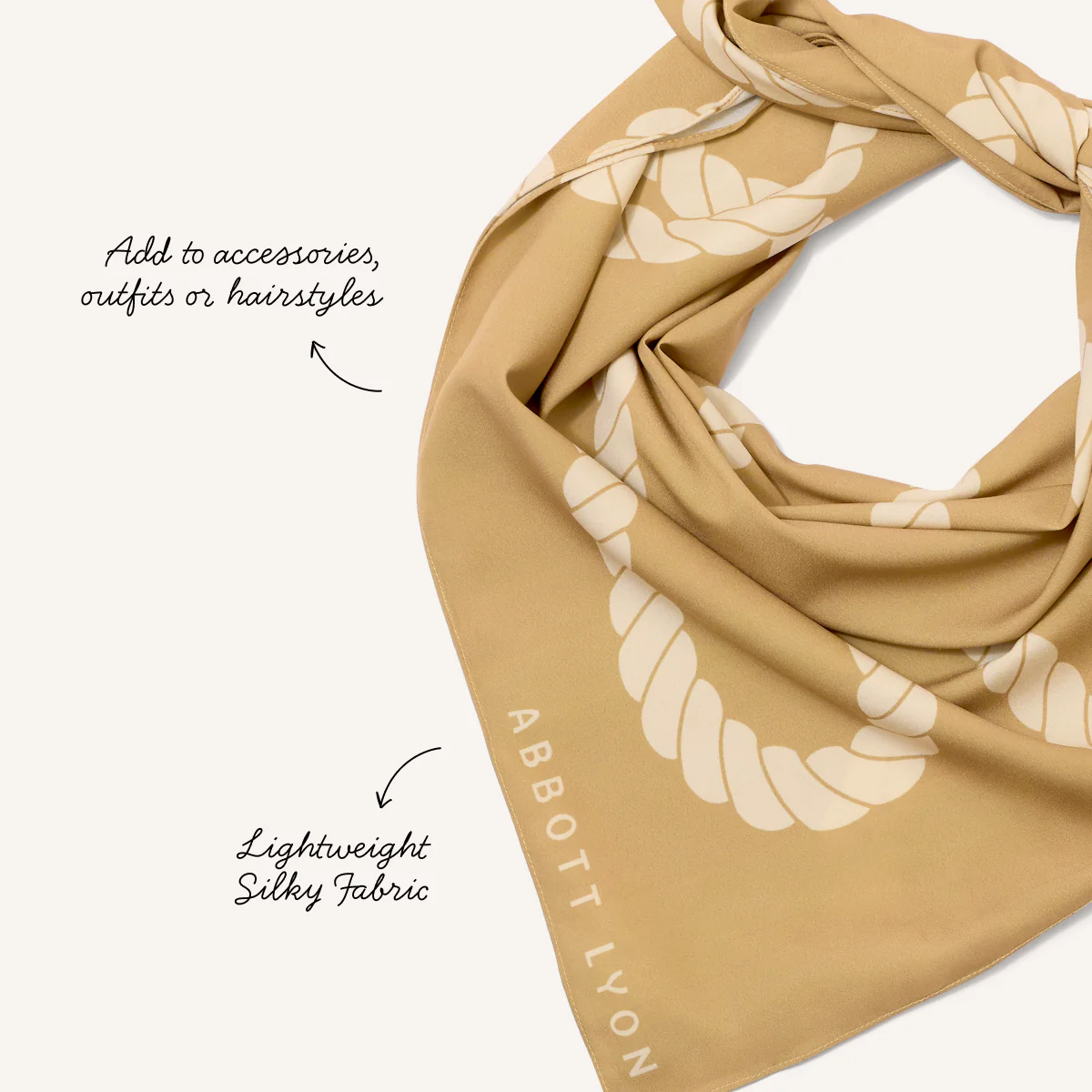 Rope Scarf (Beige) - Image 3