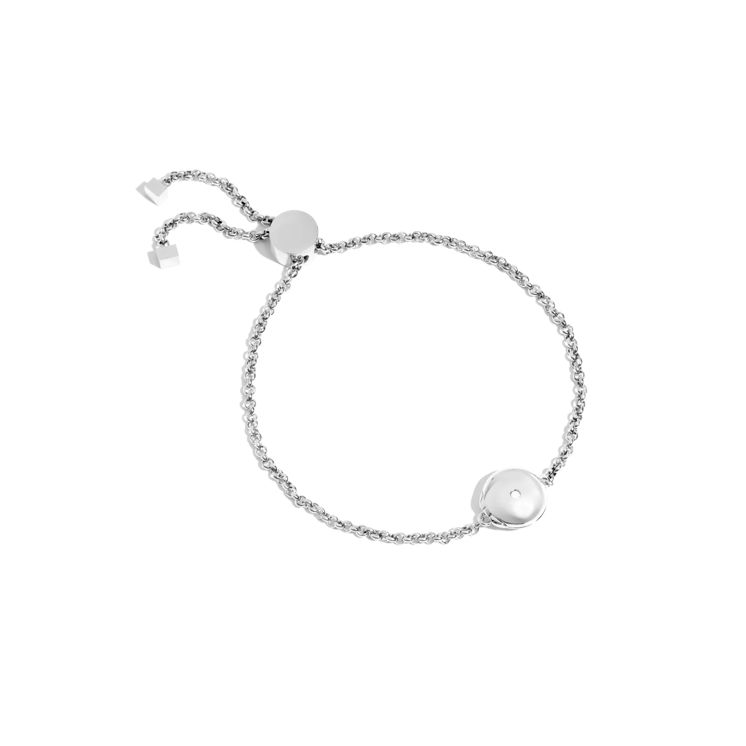 Round Photo Locket Bracelet (Silver) - Image 6