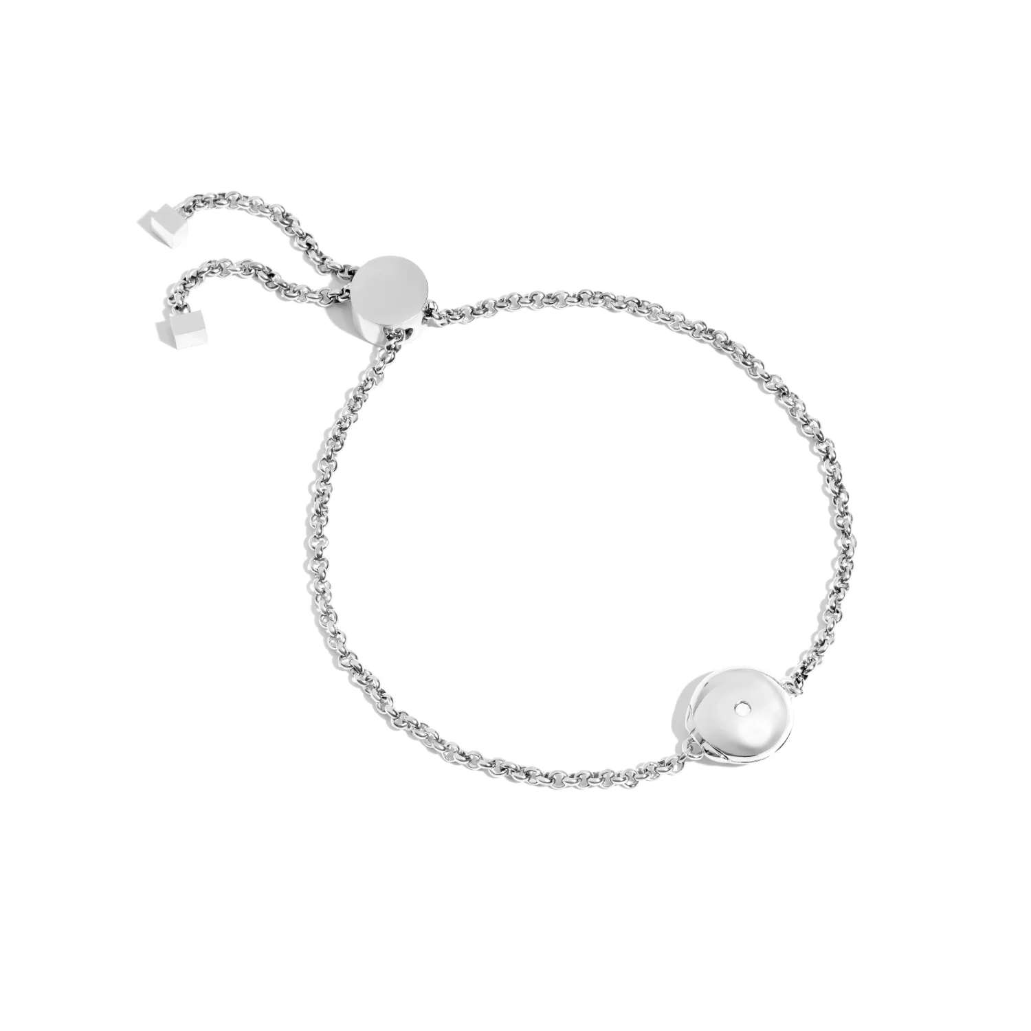 Round Photo Locket Bracelet (Silver) - Image 7