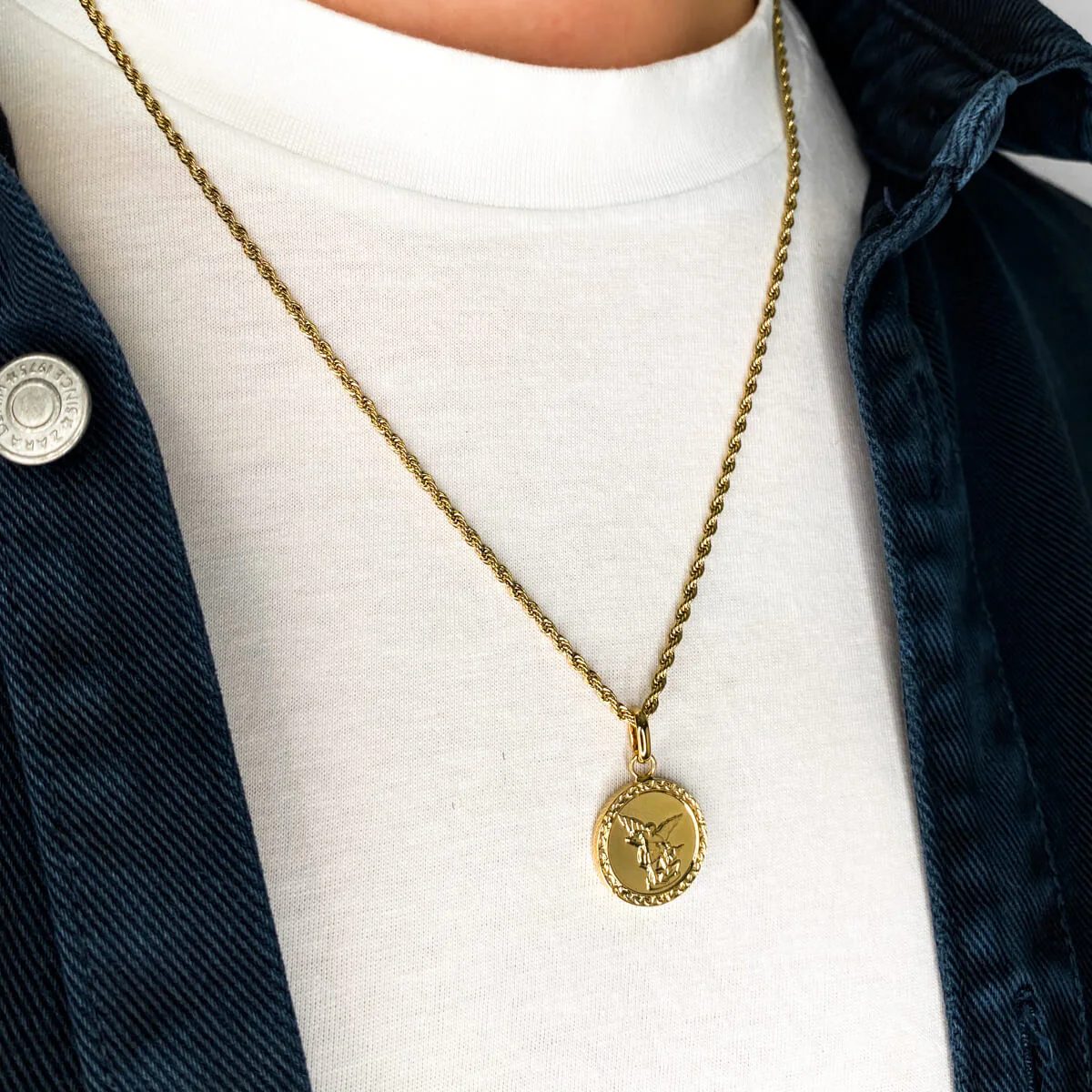 Rope Chain Necklace 20 in (Brass) - Image 2
