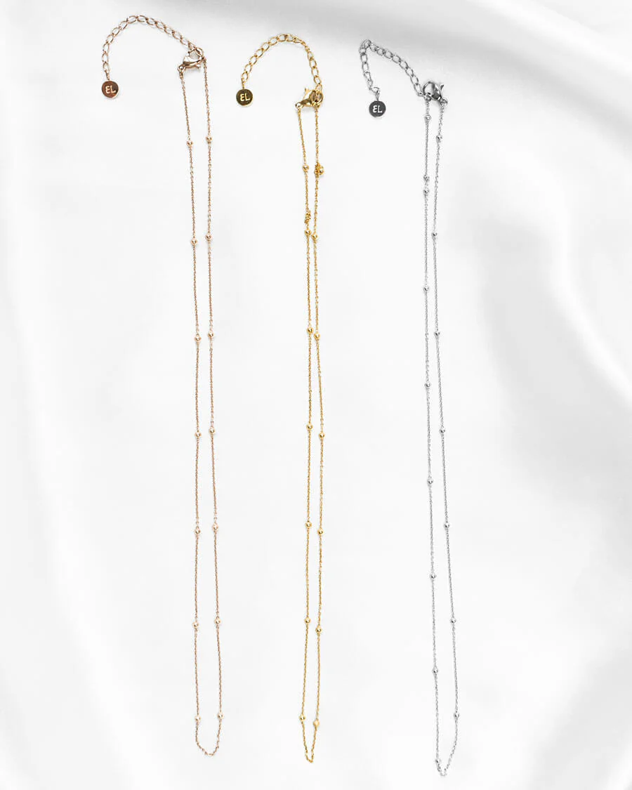 Sphere Chain Necklace 20 in (Rose Gold) - Image 3