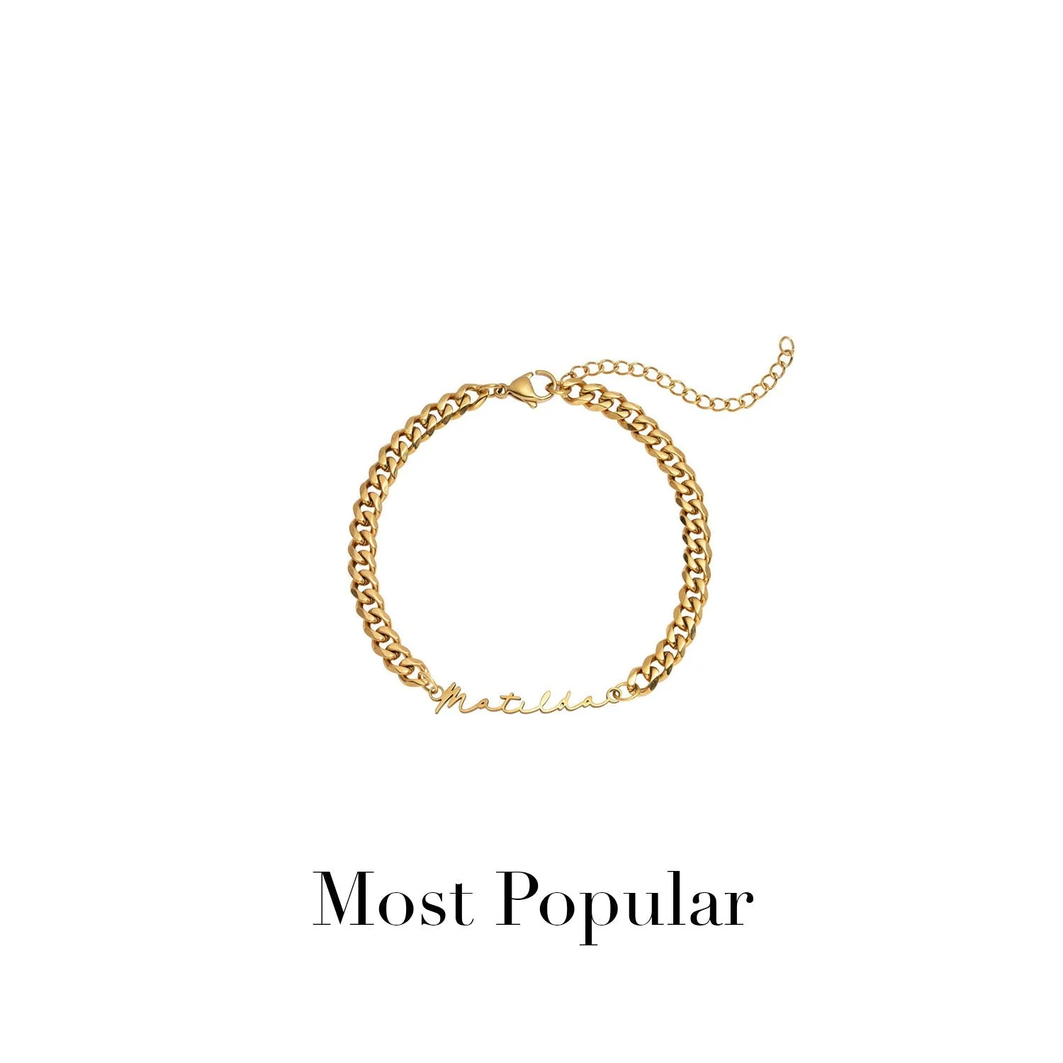 Signature Name Bracelet (Gold) - Image 10