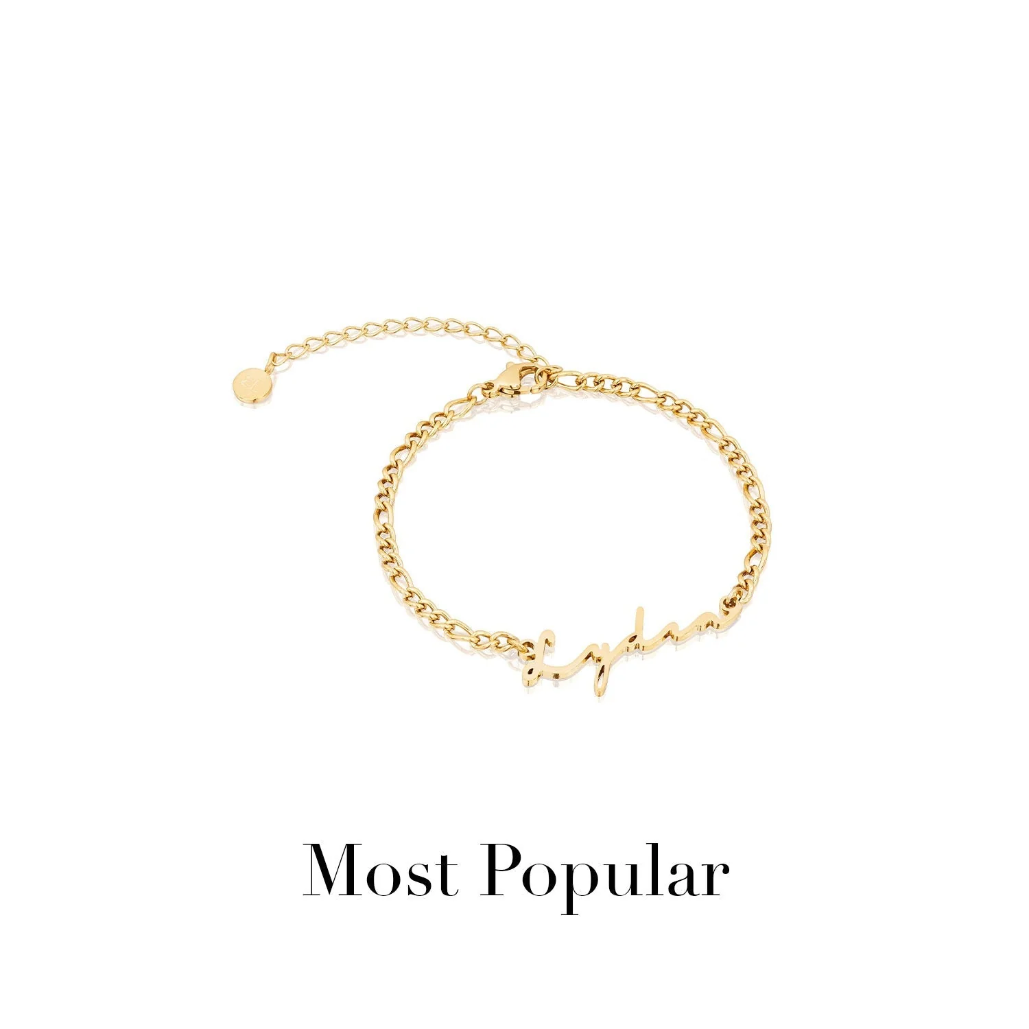 Signature Name Bracelet (Gold) - Image 9