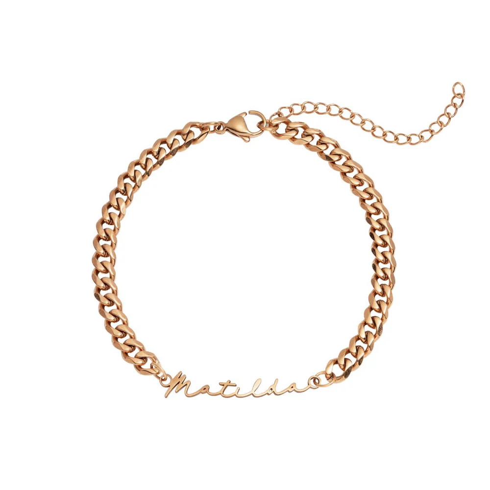 Signature Name Bracelet (Rose Gold) - Image 11