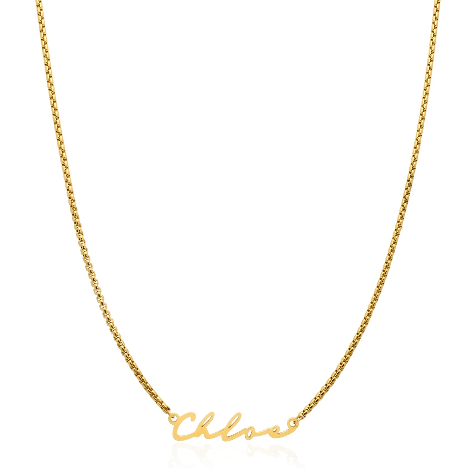 Signature Name Necklace - Gold - Image 15